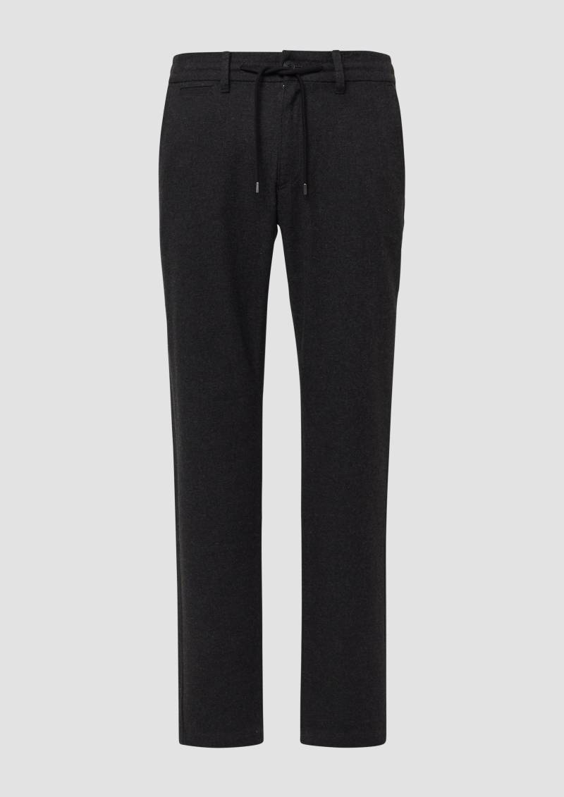 s.Oliver - Phoenix: Strukturierte Chinohose mit Elastikbund, Herren, grau von s.Oliver