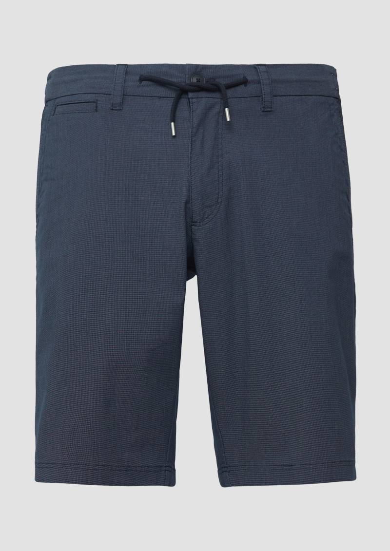 s.Oliver - Phoenix: Strukturierte Chino-Shorts mit Elastikbund, Herren, blau von s.Oliver