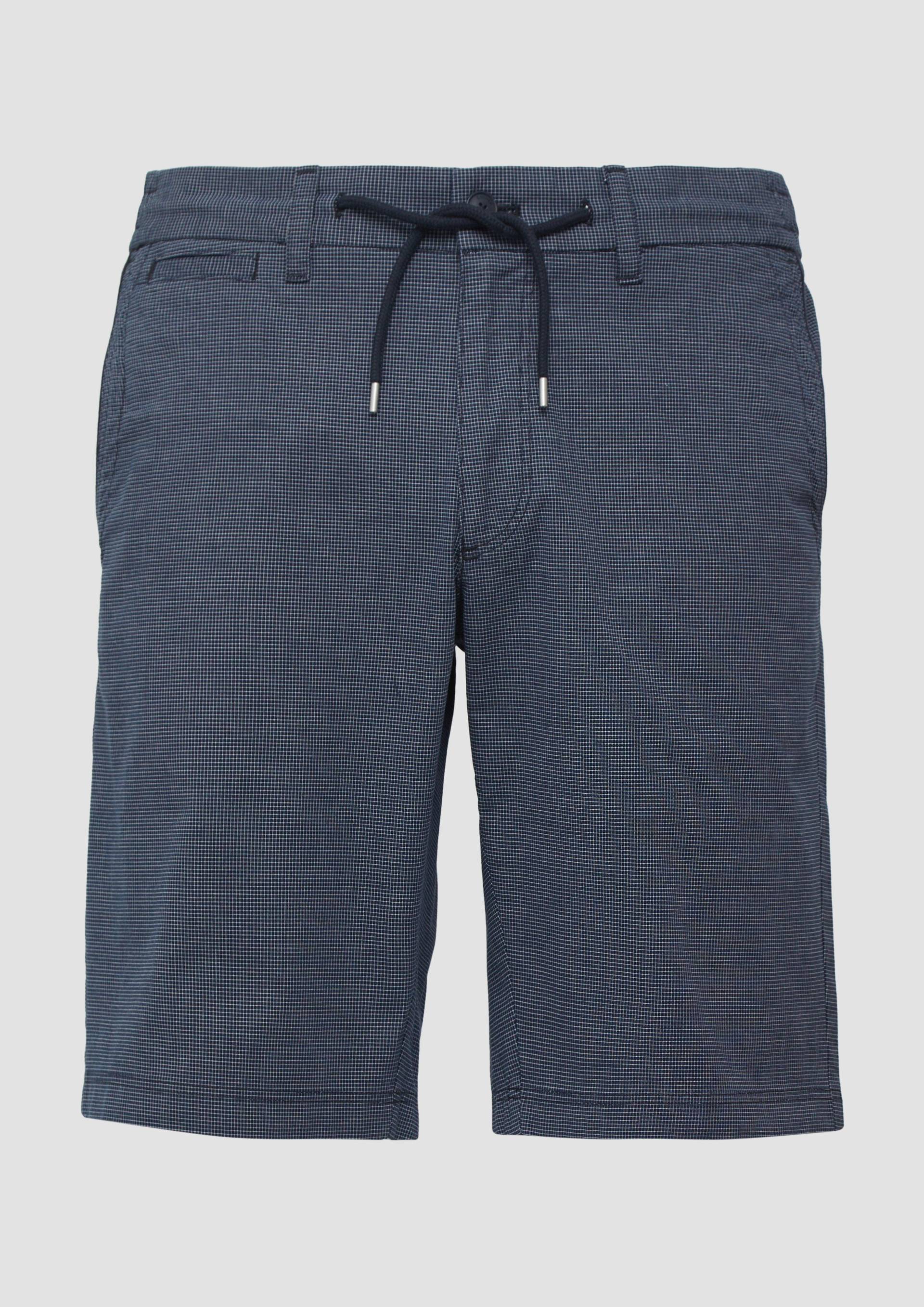 s.Oliver - Phoenix: Strukturierte Chino-Shorts mit Elastikbund, Herren, blau von s.Oliver