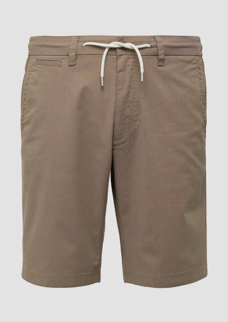s.Oliver - Phoenix: Strukturierte Chino-Shorts mit Elastikbund, Herren, braun von s.Oliver