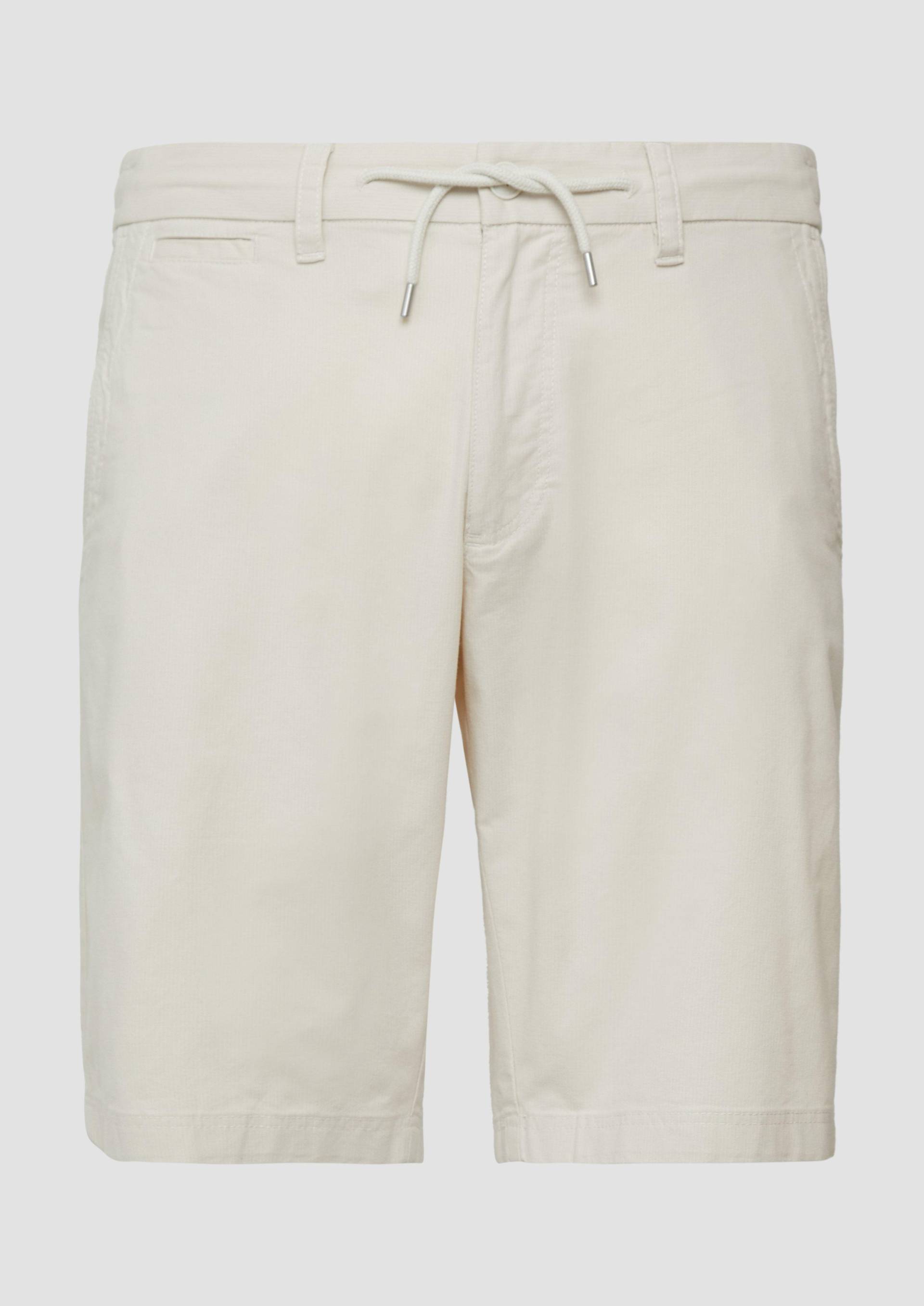 s.Oliver - Phoenix: Strukturierte Chino-Shorts mit Elastikbund, Herren, creme von s.Oliver