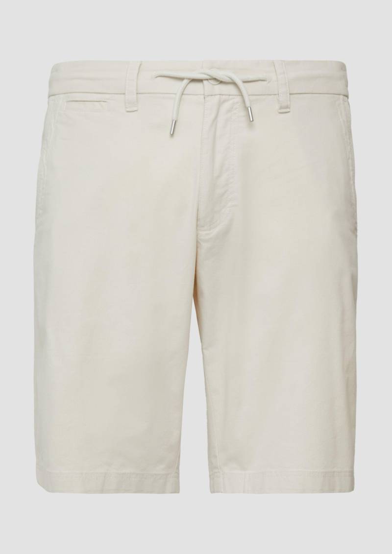 s.Oliver - Phoenix: Strukturierte Chino-Shorts mit Elastikbund, Herren, creme von s.Oliver