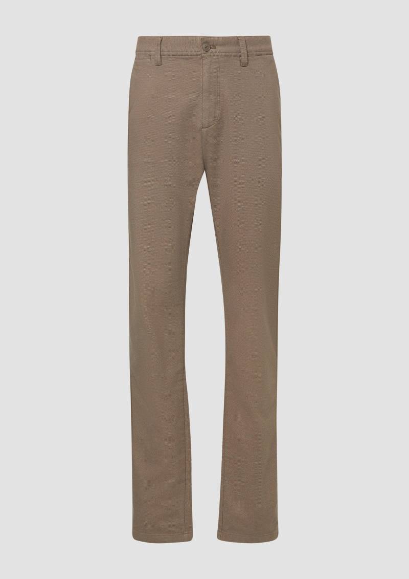 s.Oliver - Phoenix: Strukturierte Chino aus Baumwollstretch, Herren, braun von s.Oliver