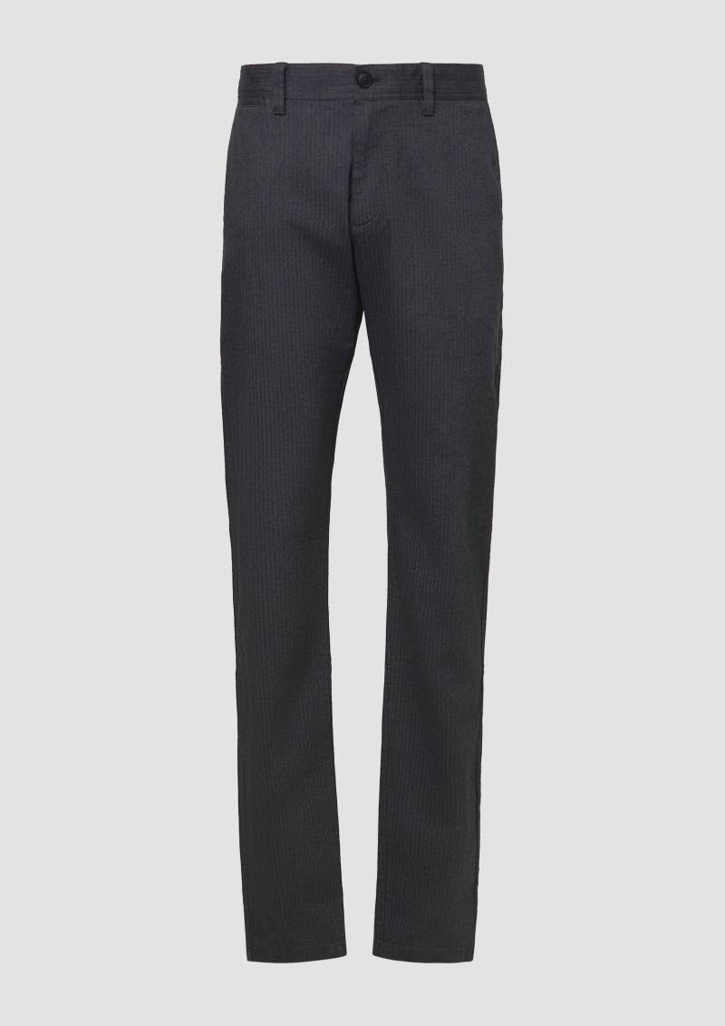 s.Oliver - Phoenix: Strukturierte Chino aus Baumwollstretch, Herren, grau von s.Oliver