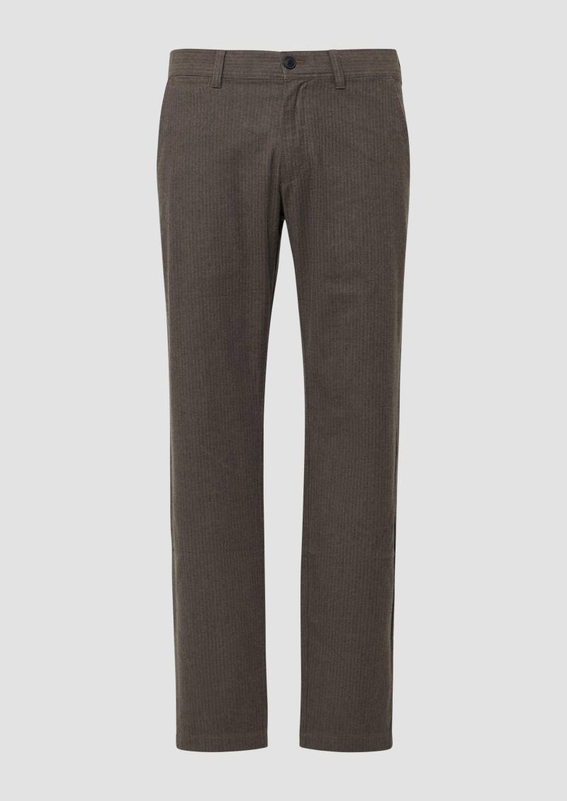s.Oliver - Phoenix: Strukturierte Chino aus Baumwollstretch, Herren, braun von s.Oliver