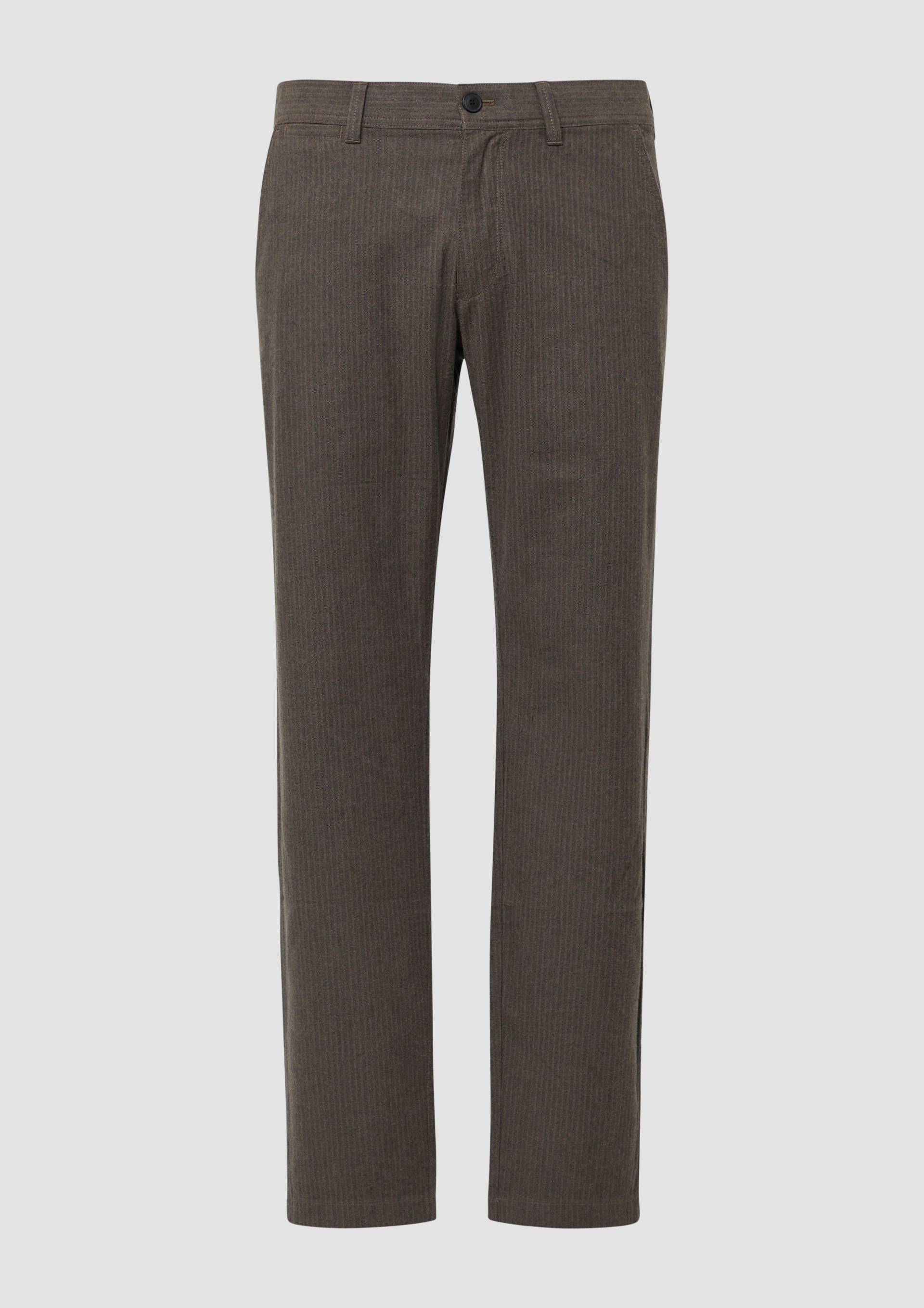 s.Oliver - Phoenix: Strukturierte Chino aus Baumwollstretch, Herren, braun von s.Oliver