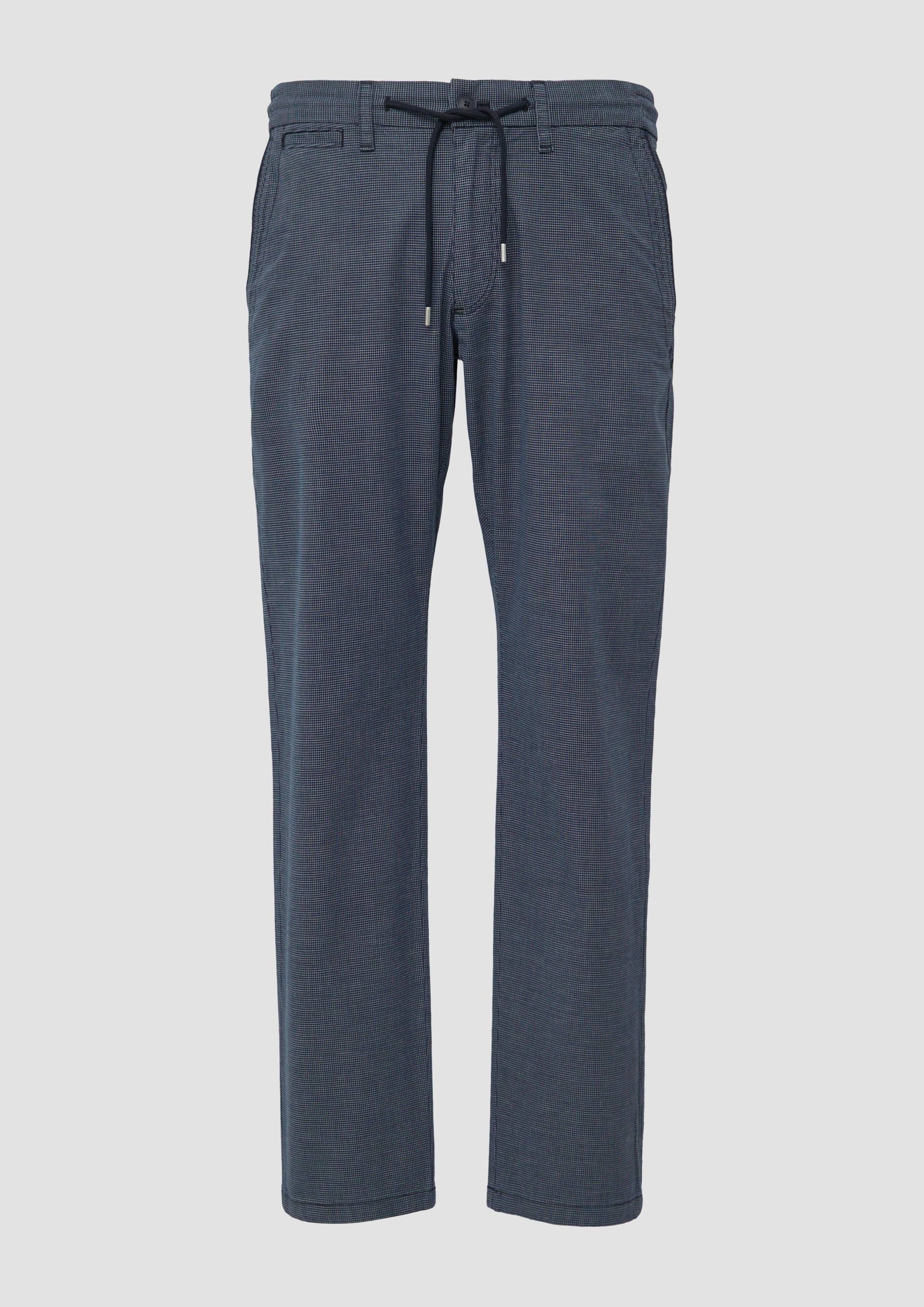 s.Oliver - Phoenix: Strukturierte Chino mit Elastikbund, Herren, blau von s.Oliver