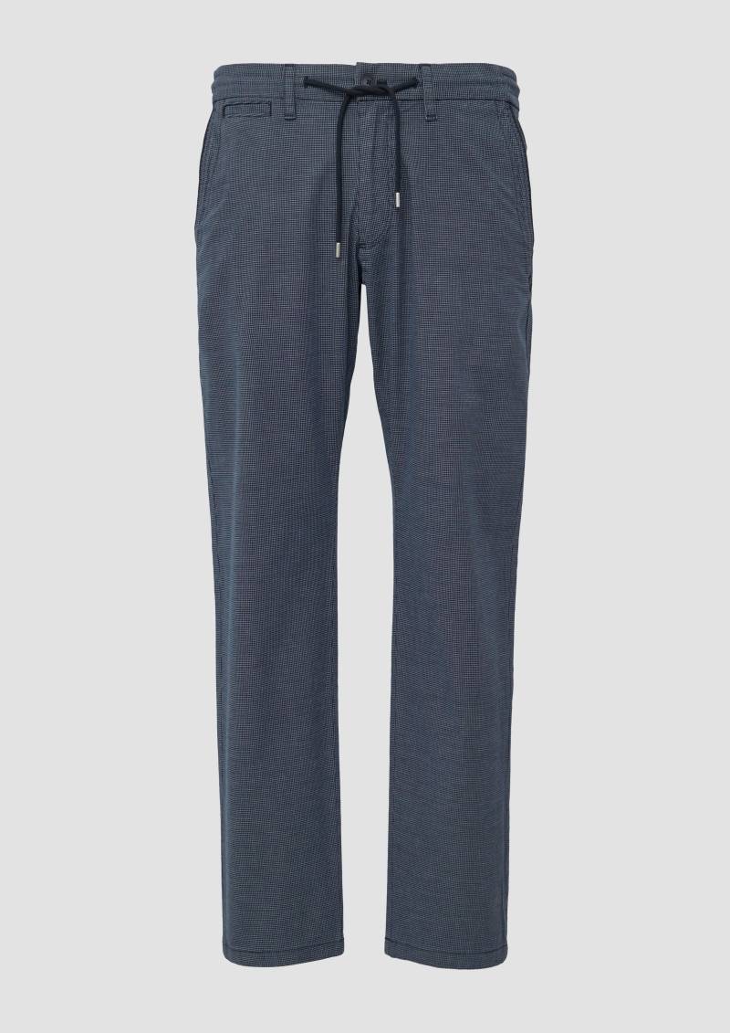 s.Oliver - Phoenix: Strukturierte Chino mit Elastikbund, Herren, blau von s.Oliver