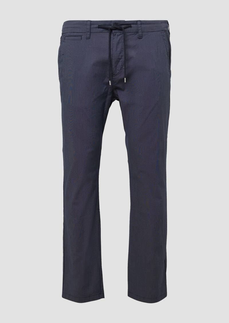 s.Oliver - Phoenix: Strukturierte Chino mit Elastikbund, Herren, blau von s.Oliver