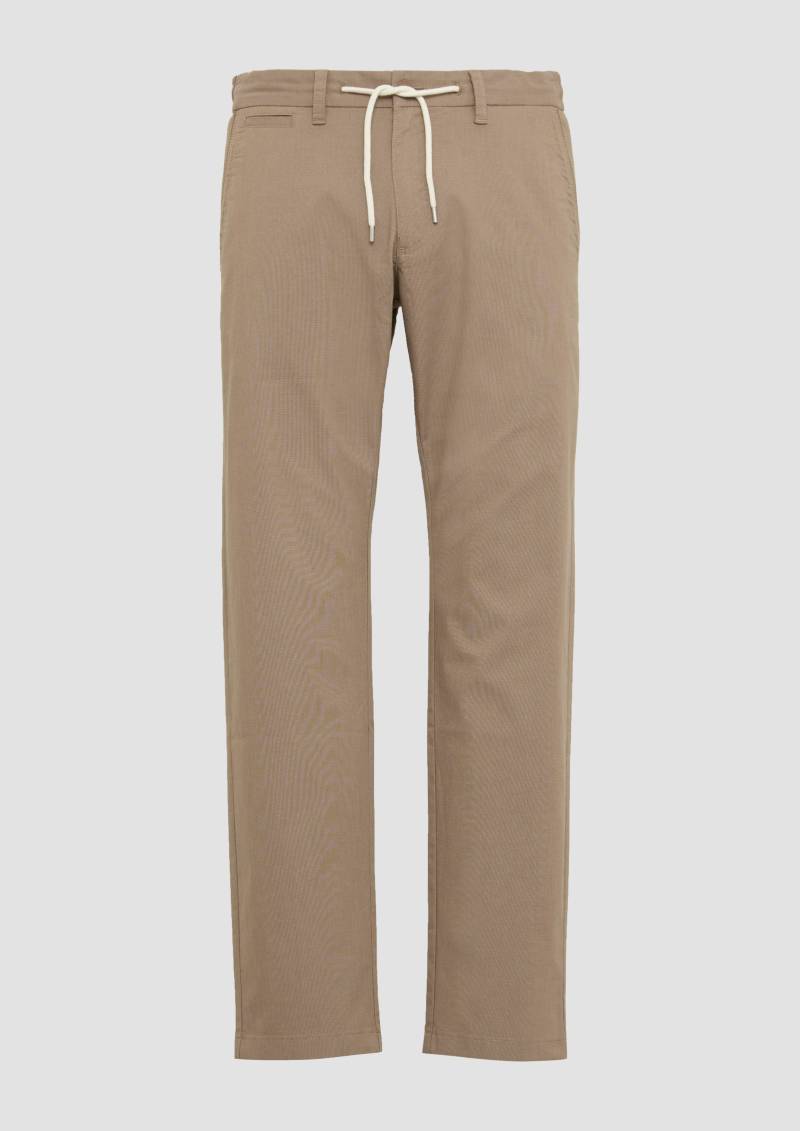 s.Oliver - Phoenix: Strukturierte Chino mit Elastikbund, Herren, braun von s.Oliver