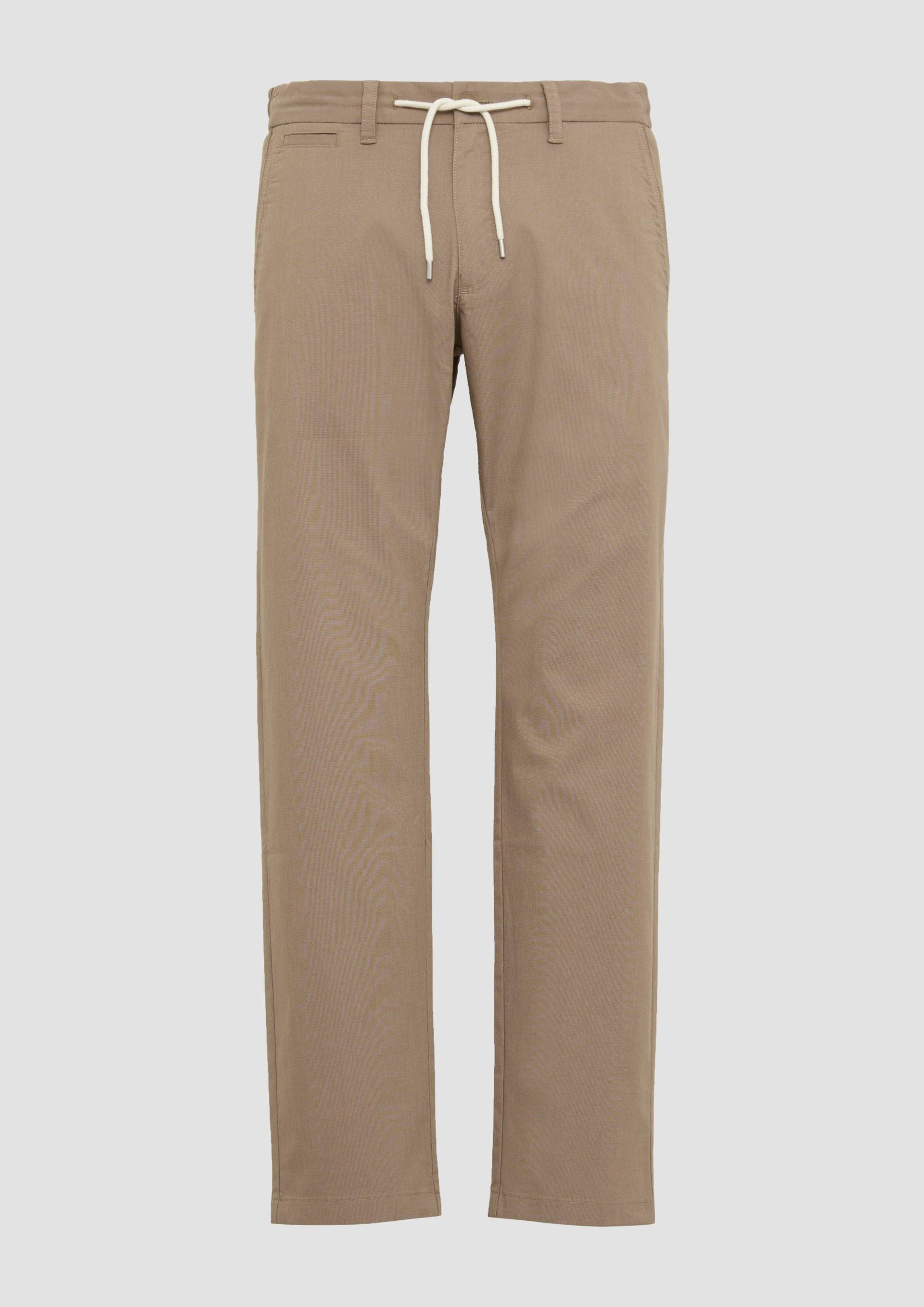 s.Oliver - Phoenix: Strukturierte Chino mit Elastikbund, Herren, braun von s.Oliver