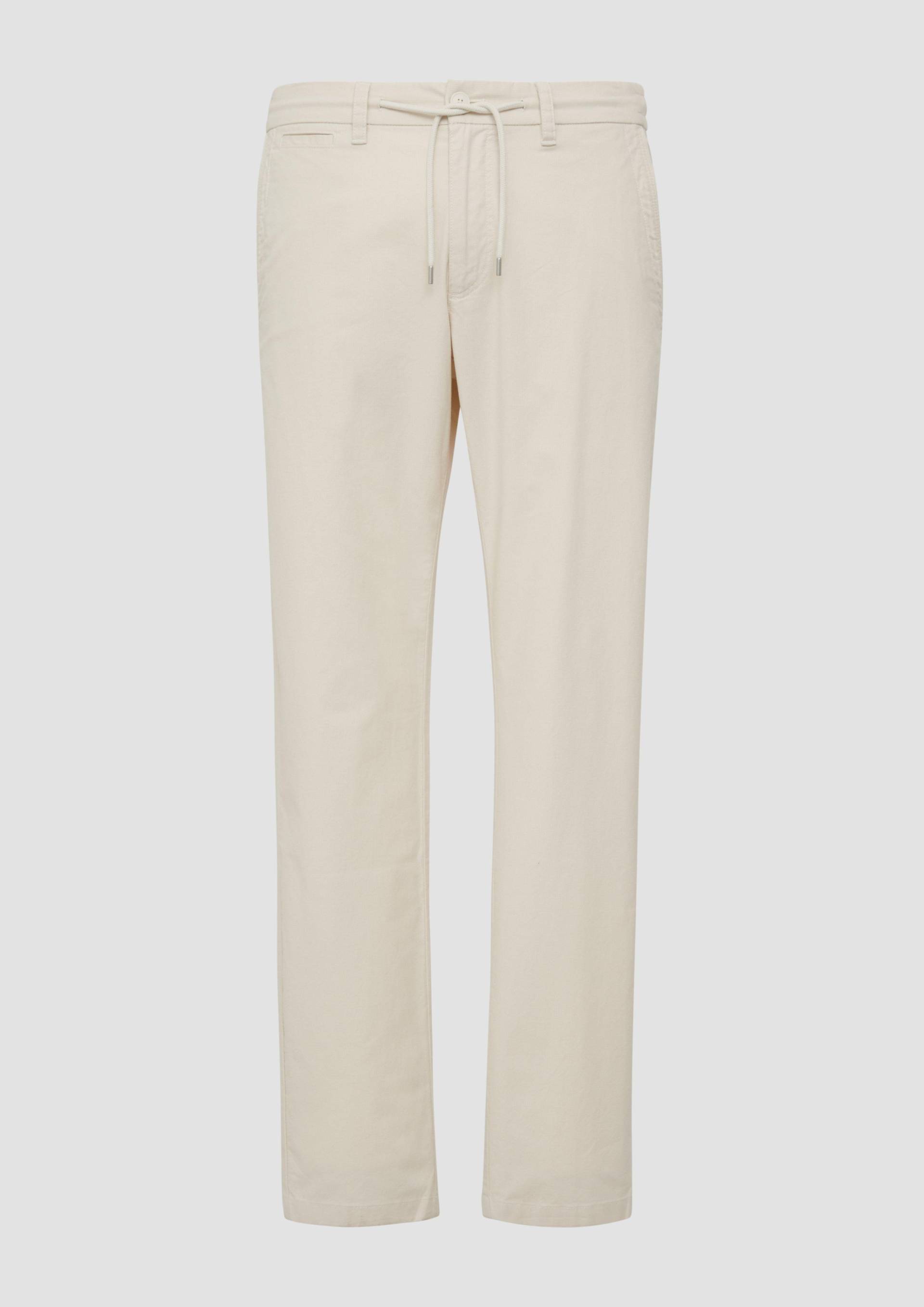 s.Oliver - Phoenix: Strukturierte Chino mit Elastikbund, Herren, creme von s.Oliver