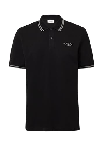 s.Oliver Piqué-Poloshirt mit Kontrastdetails und Logo schwarz XL s.Oliver Piqué-Poloshirt mit Kontrastdetails und Logo schwarz XL von s.Oliver