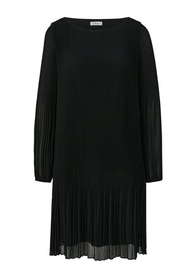 s.Oliver Plisseekleid Plisseekleid einfarbig - Anlass Kleid - Chiffon - Midikleid von s.Oliver