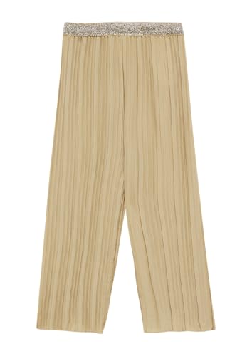 s.Oliver Plissierte Wide-Leg-Hose mit Glitzerbund Sandstein 140 von s.Oliver