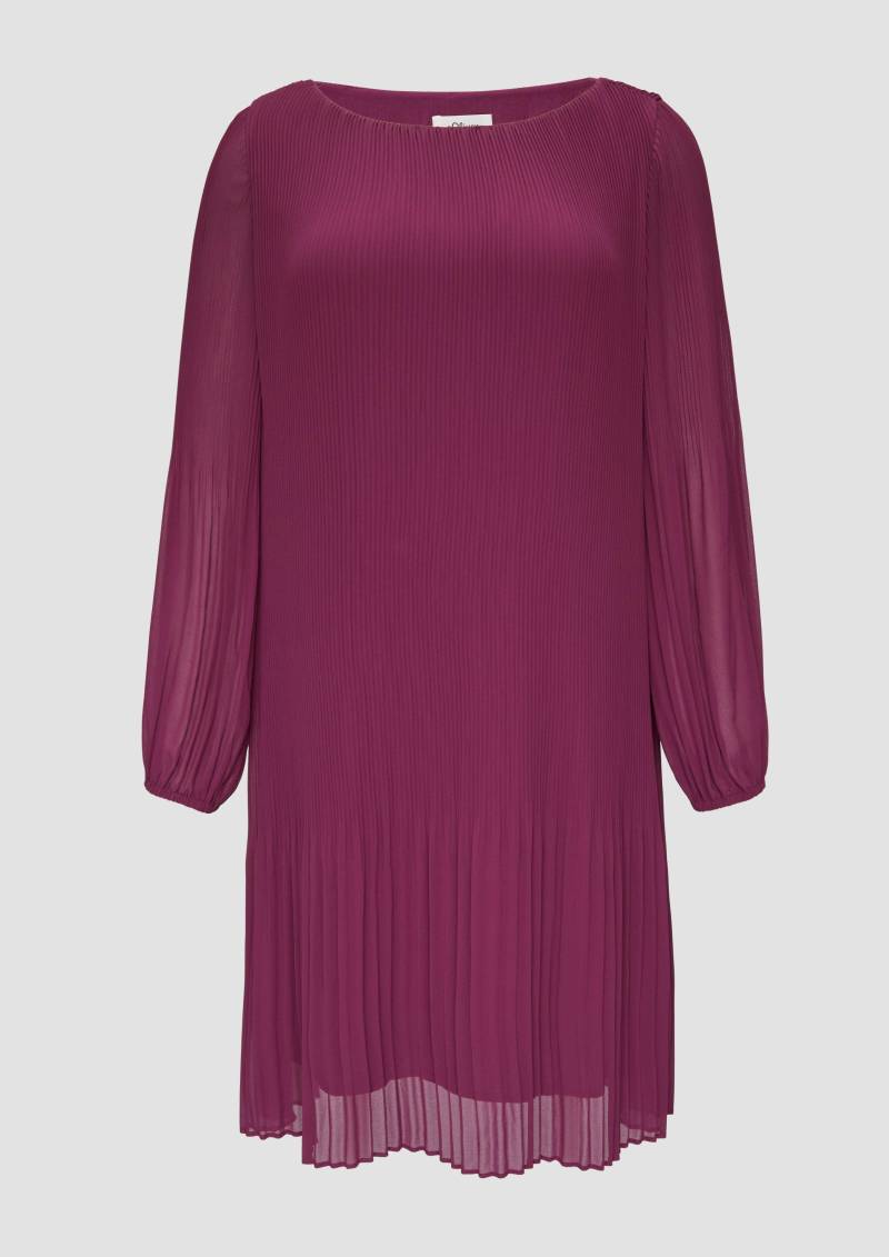 s.Oliver - Plissiertes Chiffonkleid, Damen, Rosa von s.Oliver