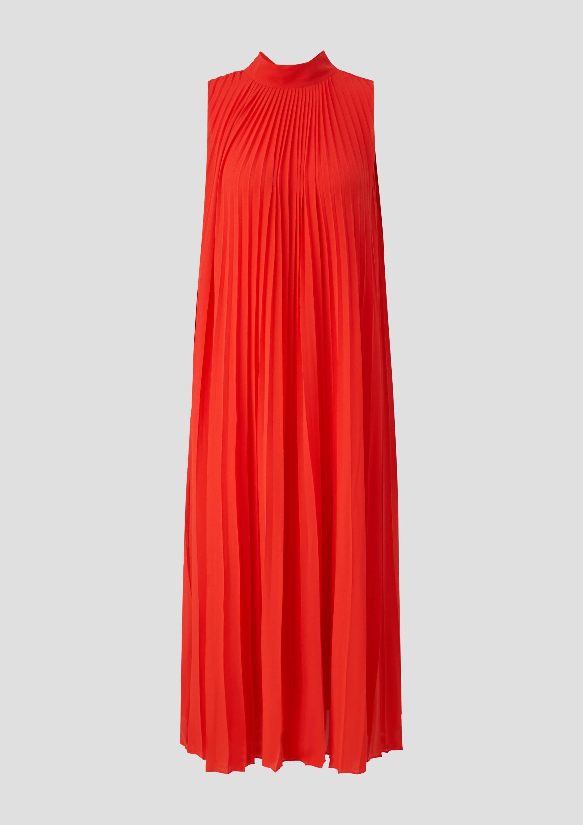 s.Oliver - Plissiertes Chiffonkleid, Damen, rot von s.Oliver