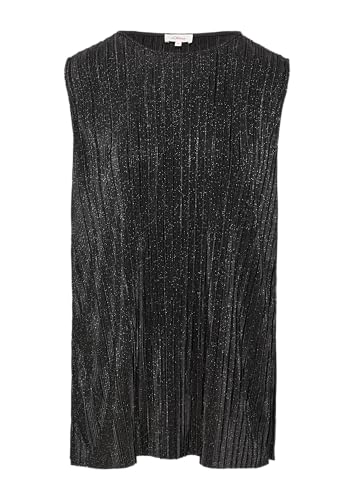 s.Oliver Plissiertes Jersey-Top mit Glitzereffekt schwarz 34 von s.Oliver