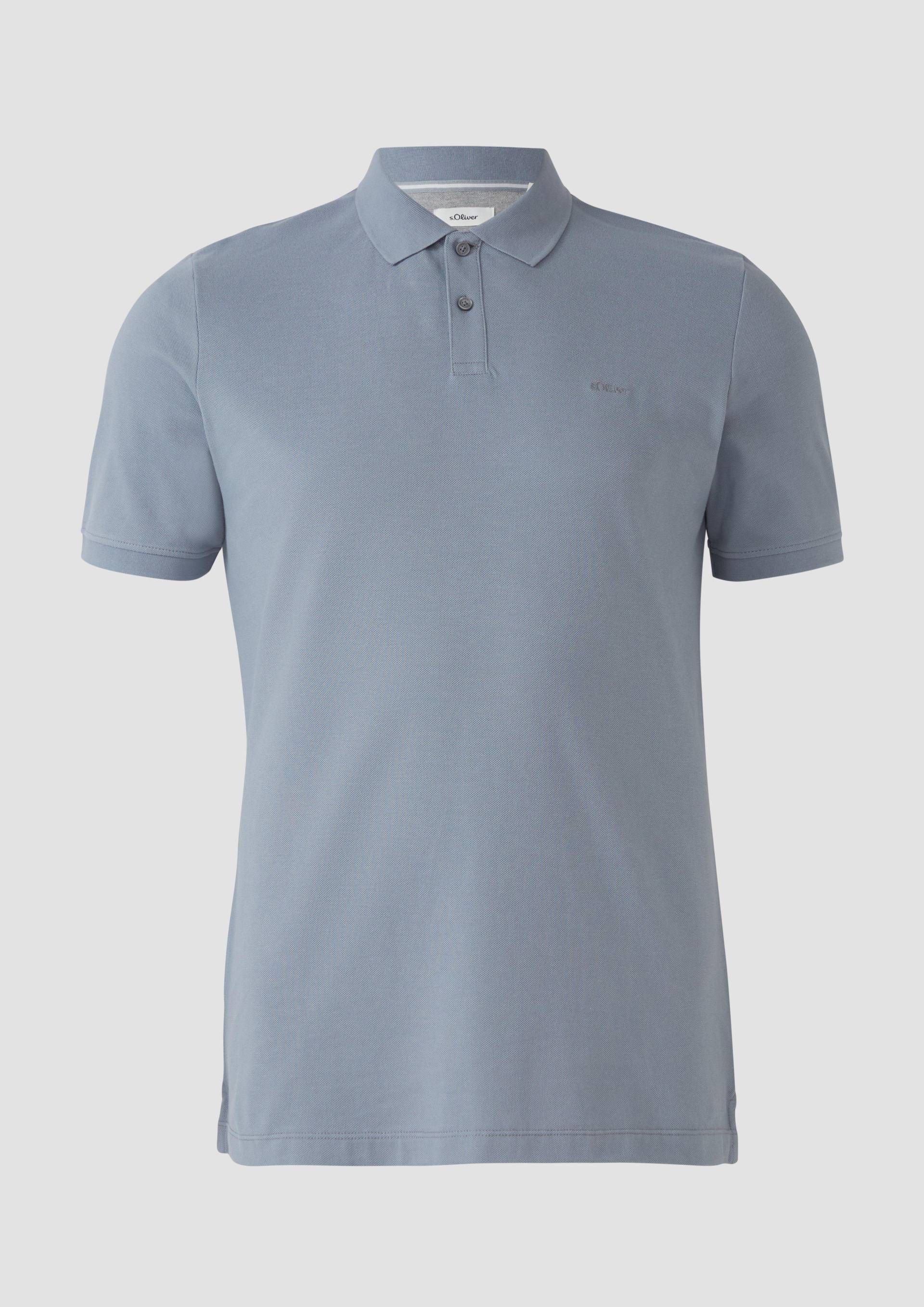 s.Oliver - Poloshirt aus Baumwollpiqué, Herren, grau von s.Oliver