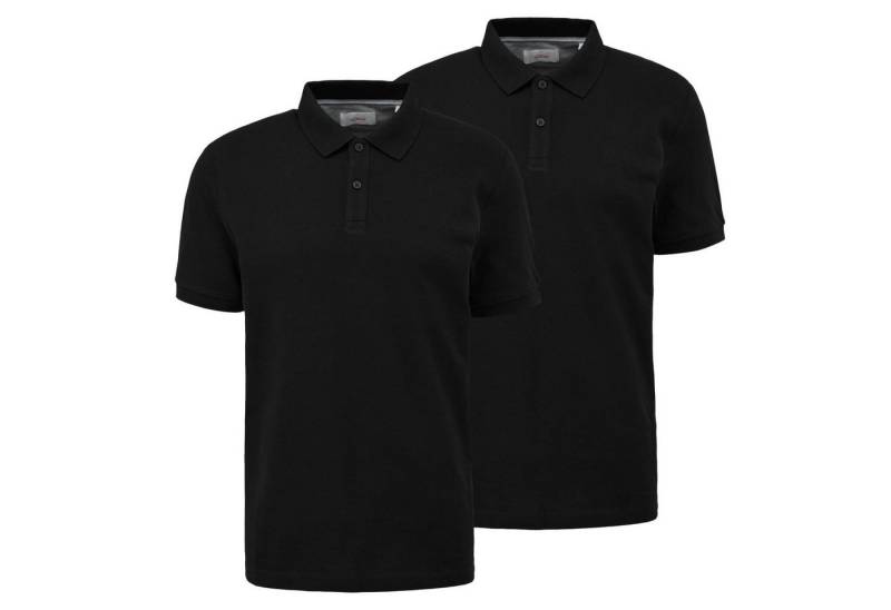 s.Oliver Poloshirt (2-tlg) 2 Knöpfe, Logo-Stickerei, klassisch, sportive Piqué-Struktur, 2er Pack von s.Oliver