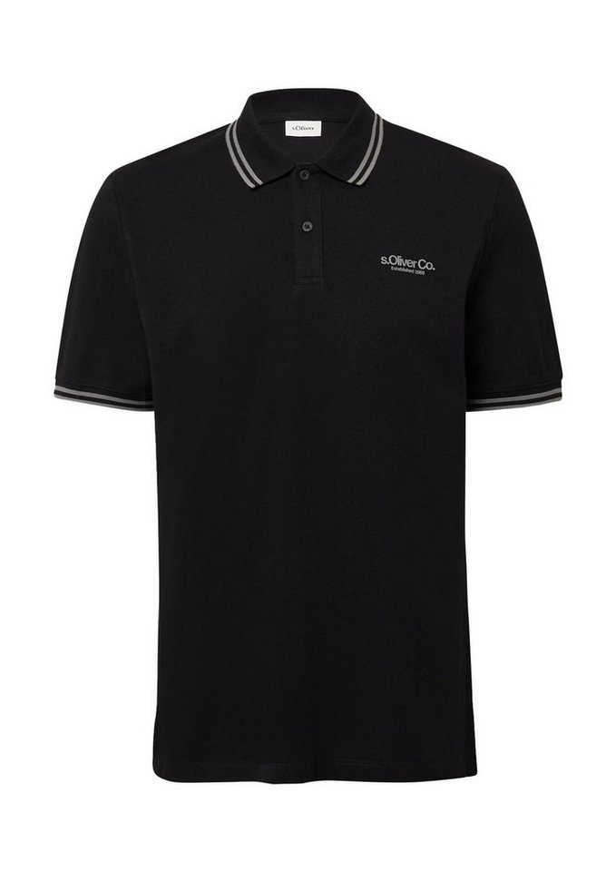 s.Oliver Poloshirt Poloshirt mit Waffelstruktur und Logo-Patch Kragen, Knopfleiste, Logo-Patch von s.Oliver