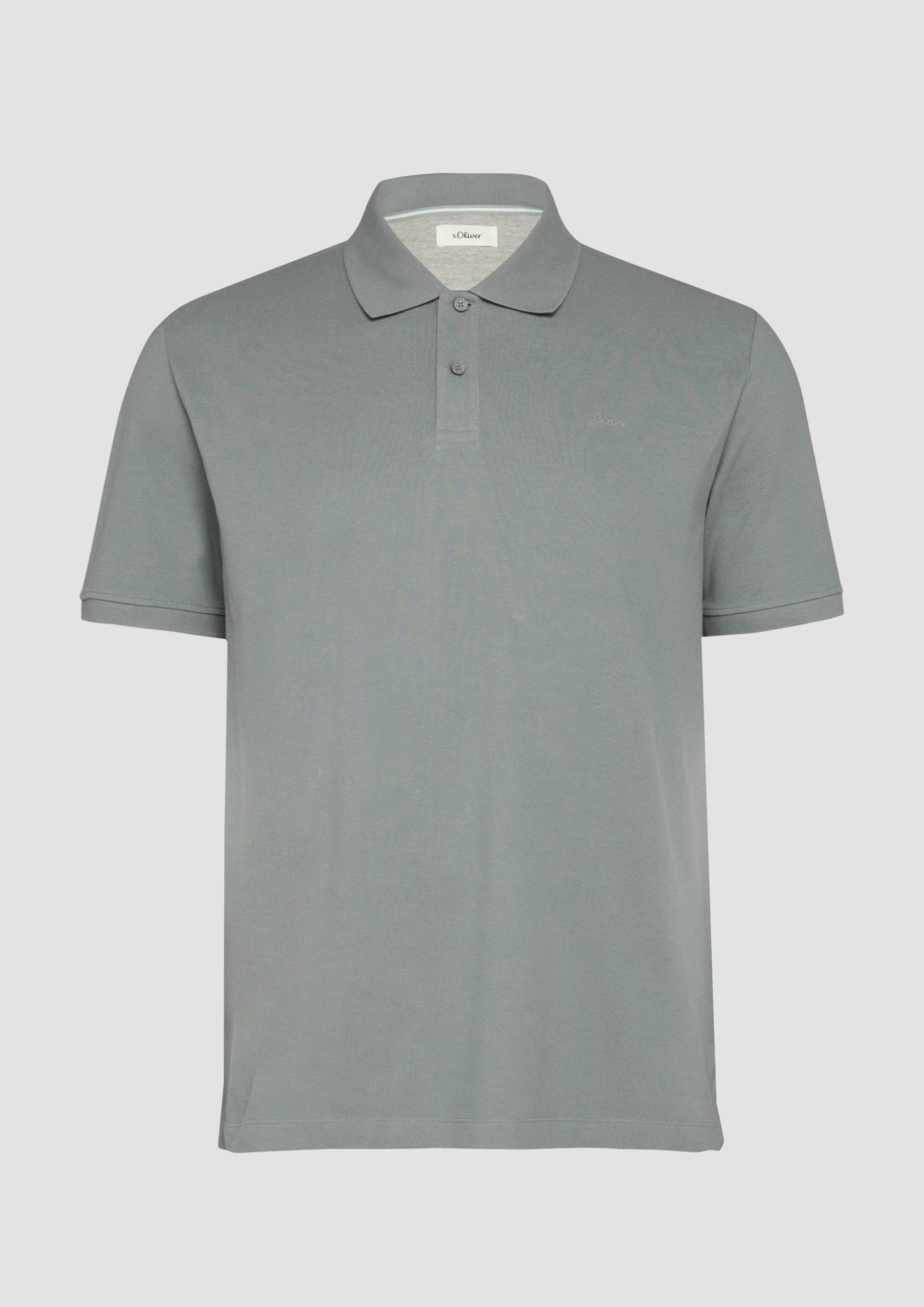 s.Oliver - Poloshirt aus Baumwollpiqué, Herren, grau von s.Oliver