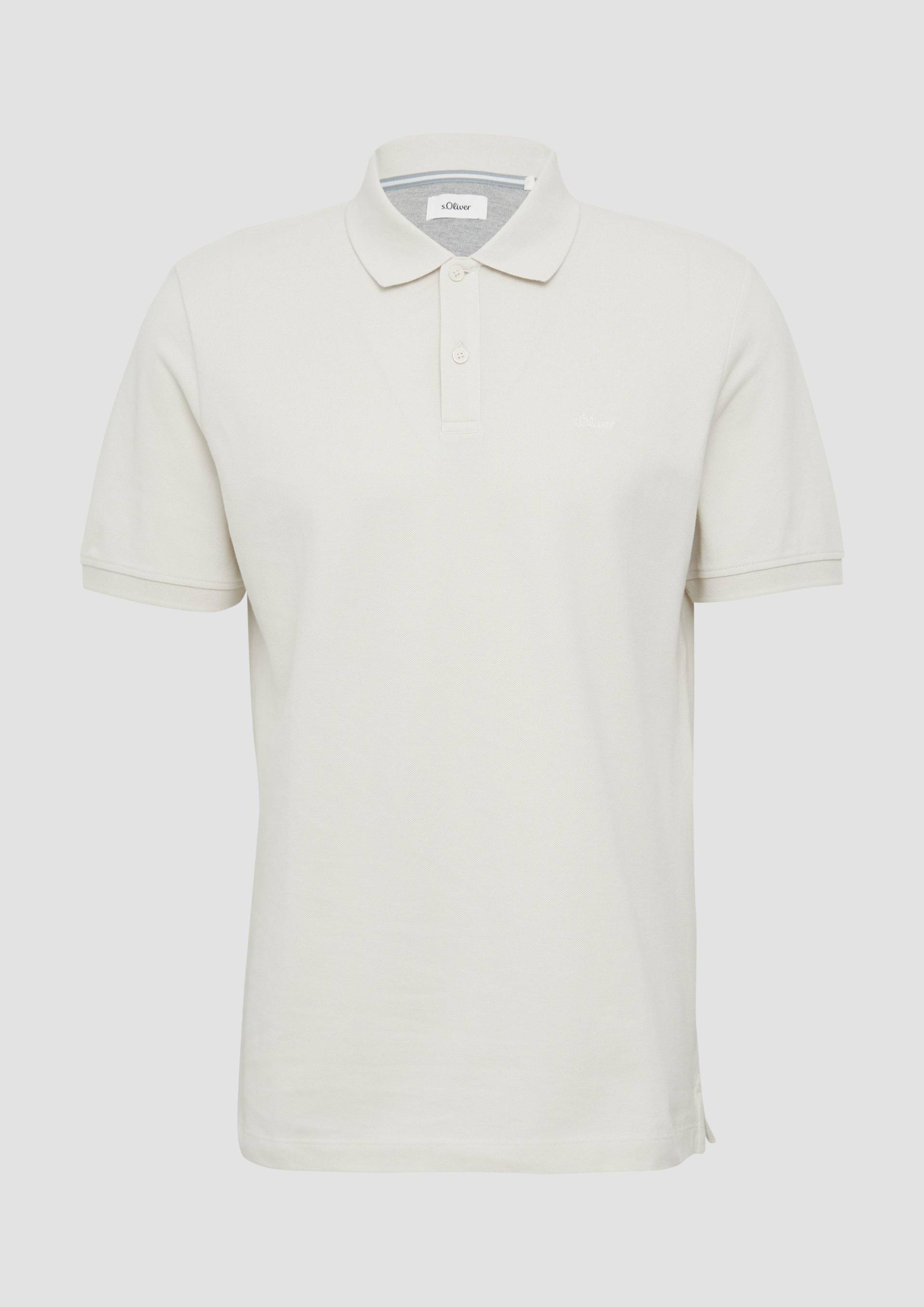s.Oliver - Poloshirt aus Baumwollpiqué, Herren, Beige von s.Oliver