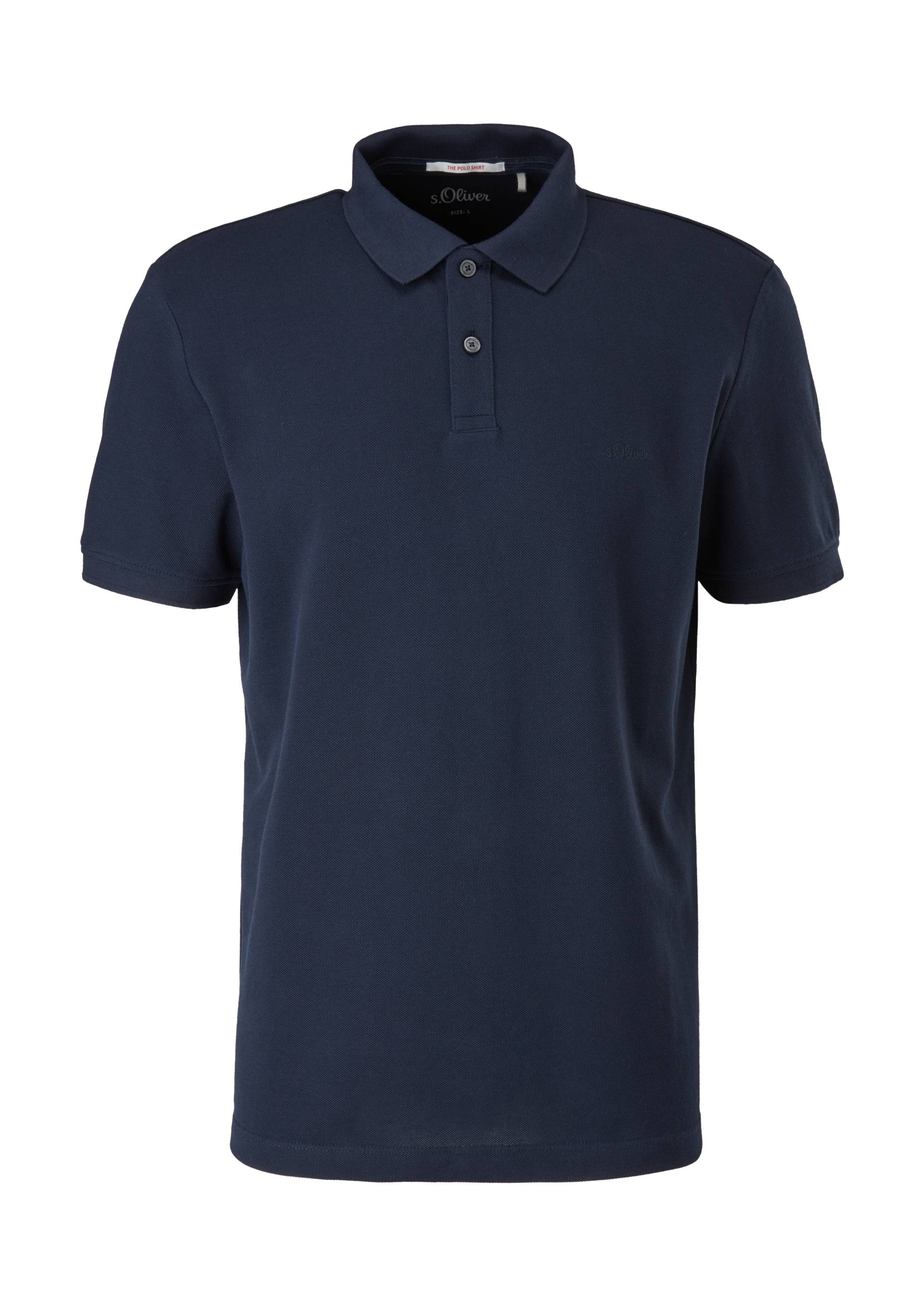 s.Oliver - Poloshirt aus Baumwollpiqué, Herren, blau von s.Oliver