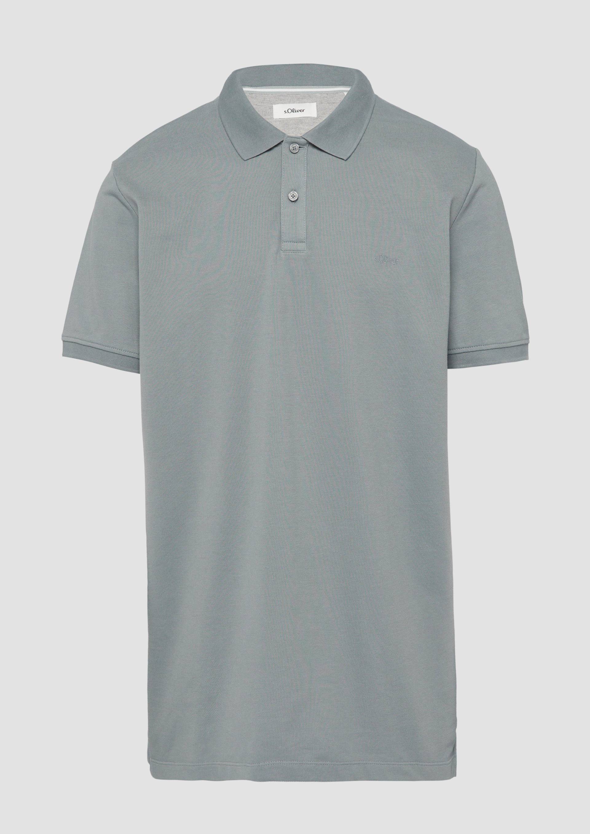 s.Oliver - Poloshirt aus Baumwollpiqué, Herren, grau von s.Oliver