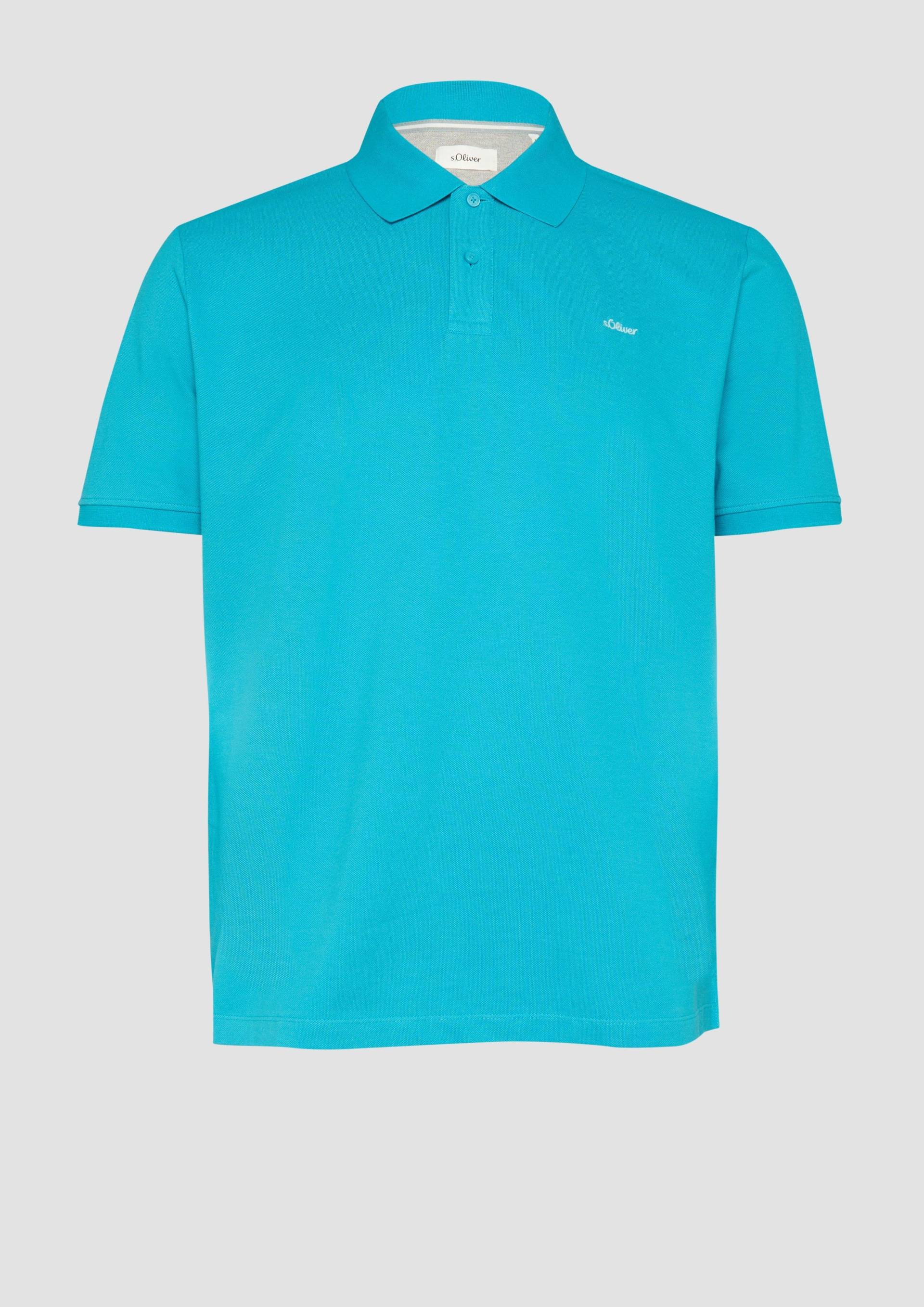 s.Oliver - Poloshirt aus Baumwollpiqué, Herren, türkis von s.Oliver