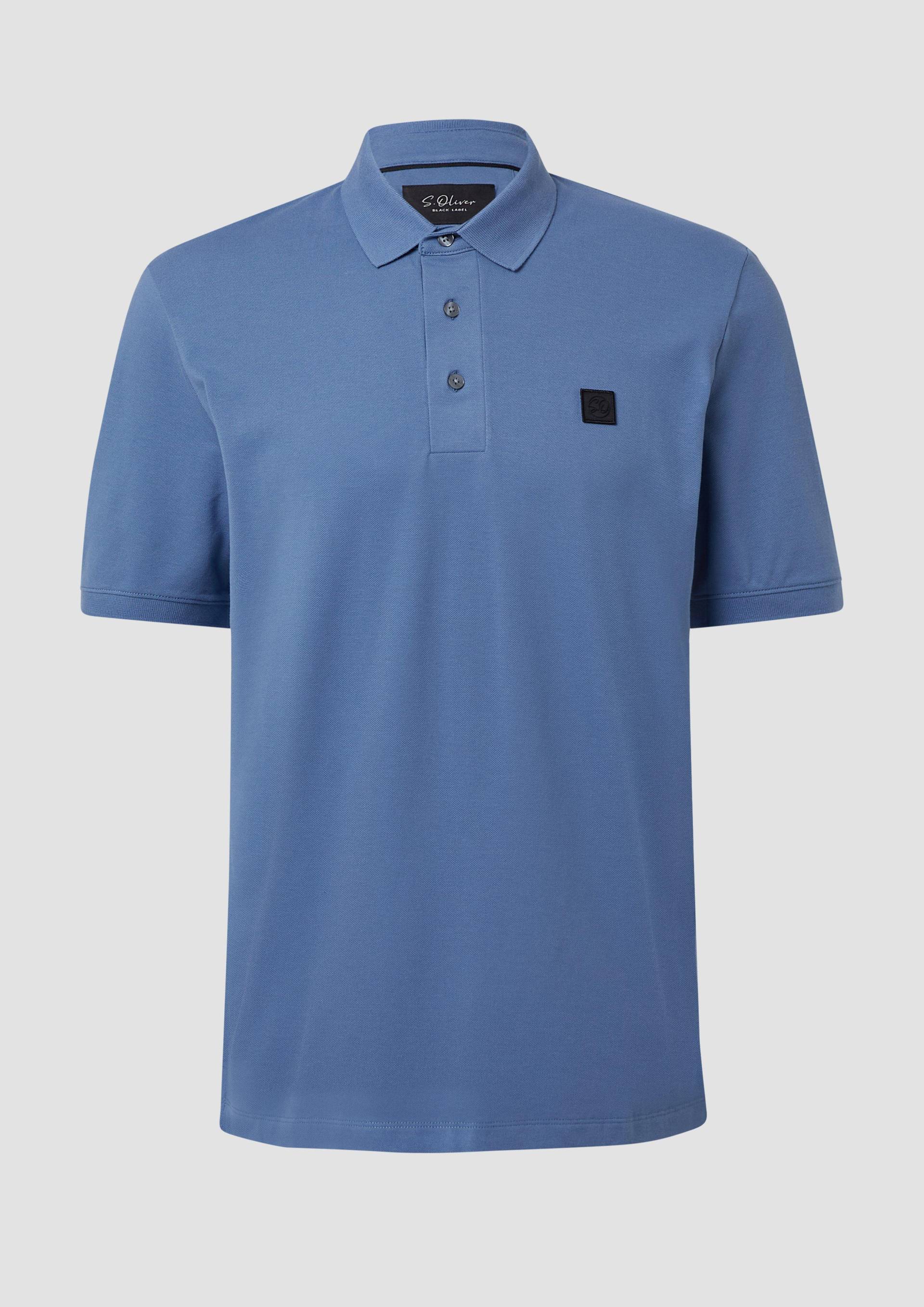 s.Oliver - Poloshirt aus Baumwollstretch mit Label-Patch, Herren, blau s.Oliver - Poloshirt aus Baumwollstretch mit Label-Patch, Herren, blau von s.Oliver