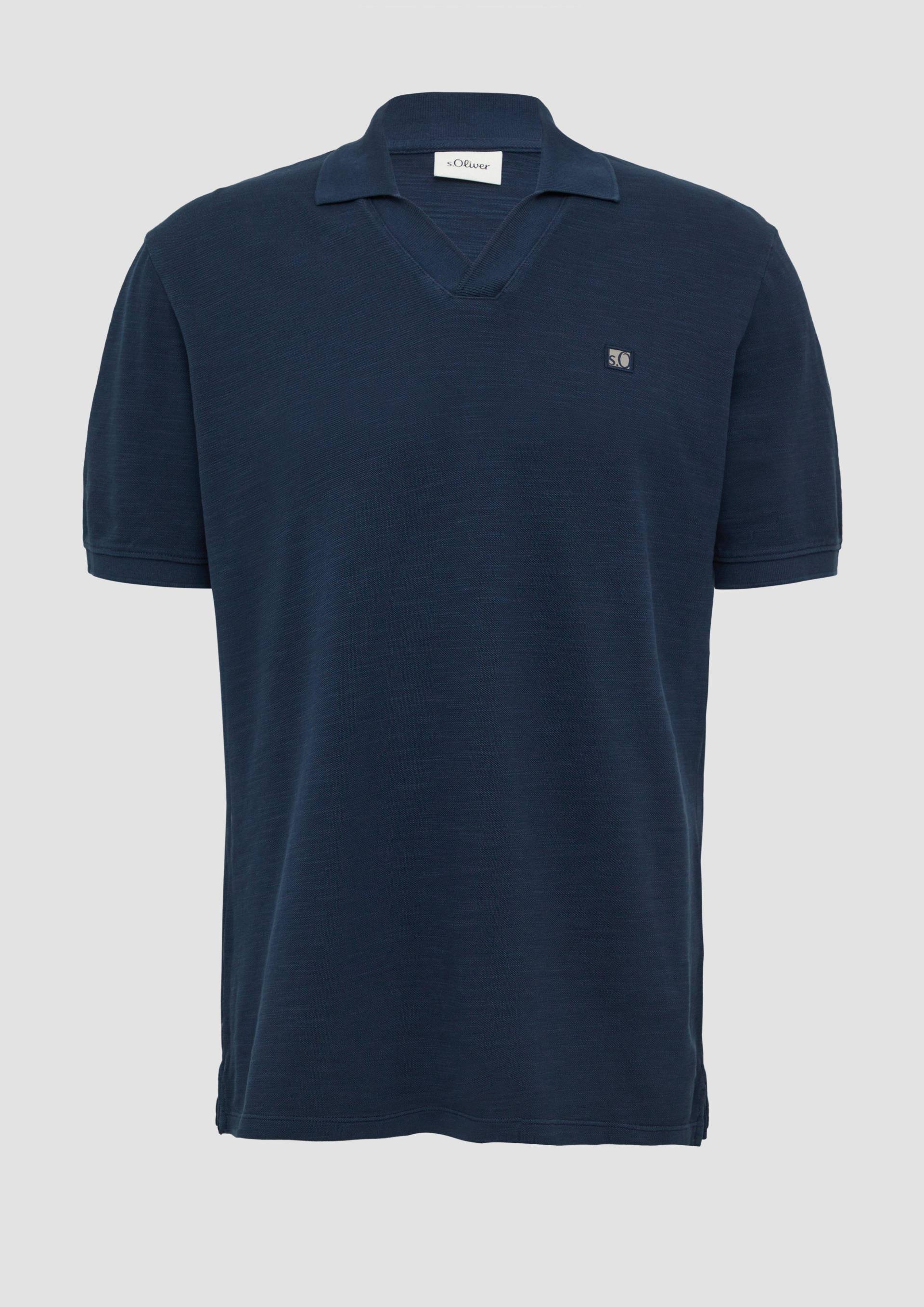s.Oliver - Poloshirt aus Piqué mit Garment Dye, Herren, blau von s.Oliver