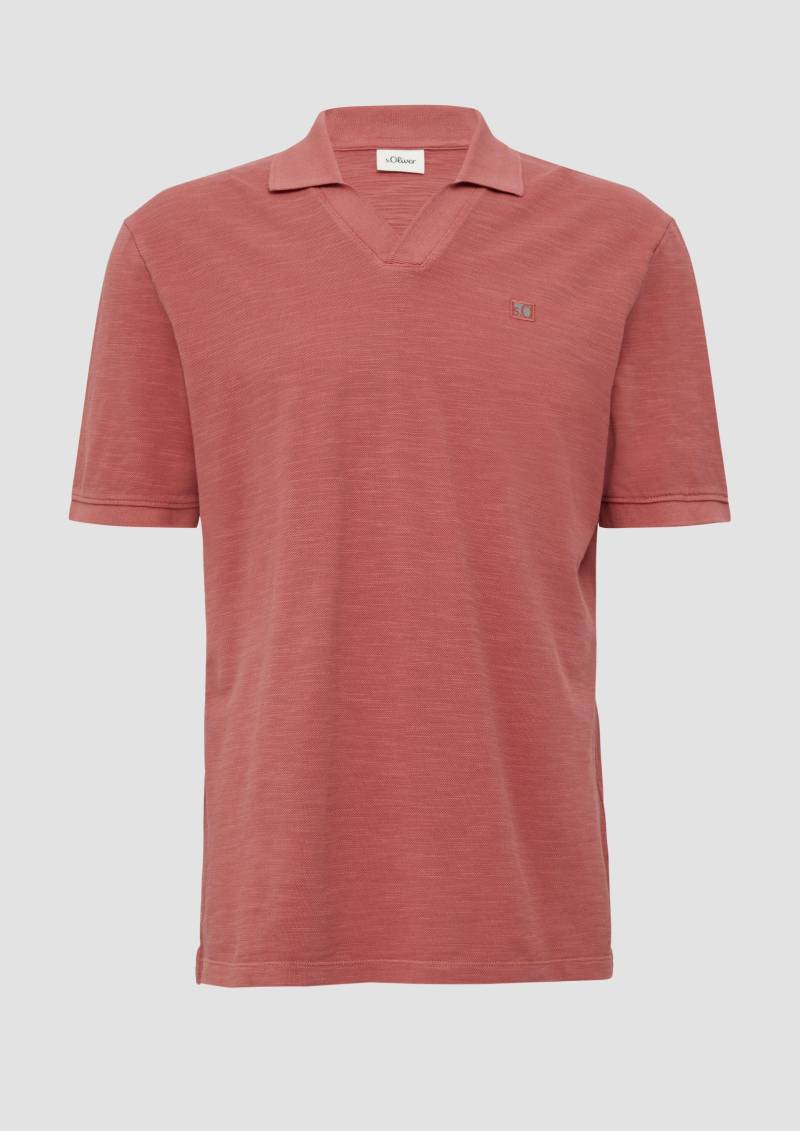 s.Oliver - Poloshirt aus Piqué mit Garment Dye, Herren, rot von s.Oliver
