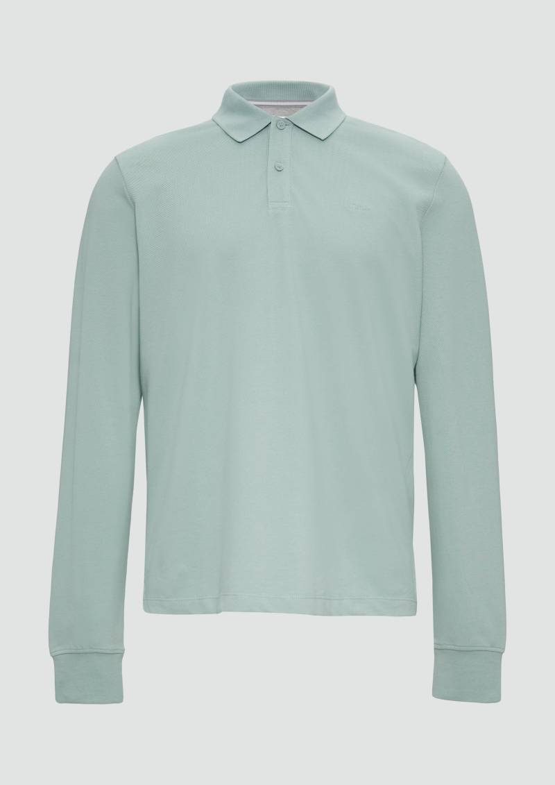 s.Oliver - Poloshirt aus Piqué mit Logo-Stickerei, Herren, grün von s.Oliver