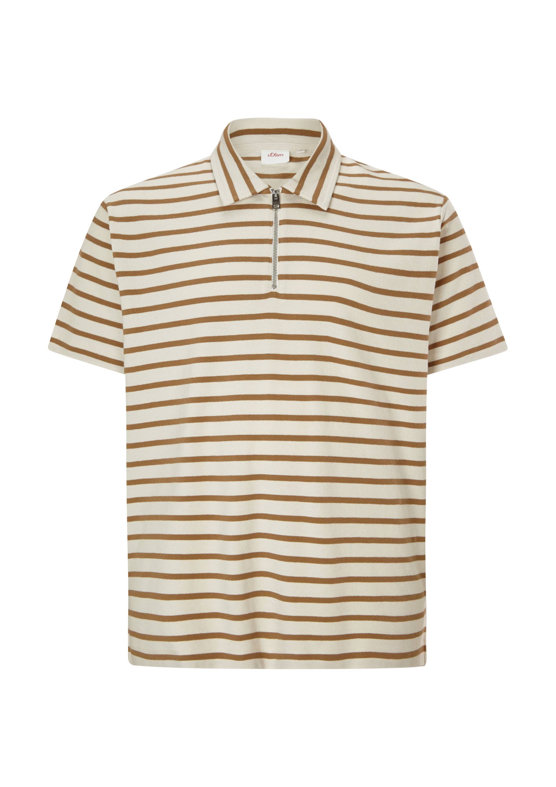 s.Oliver - Poloshirt im Streifendesign, Herren, creme von s.Oliver