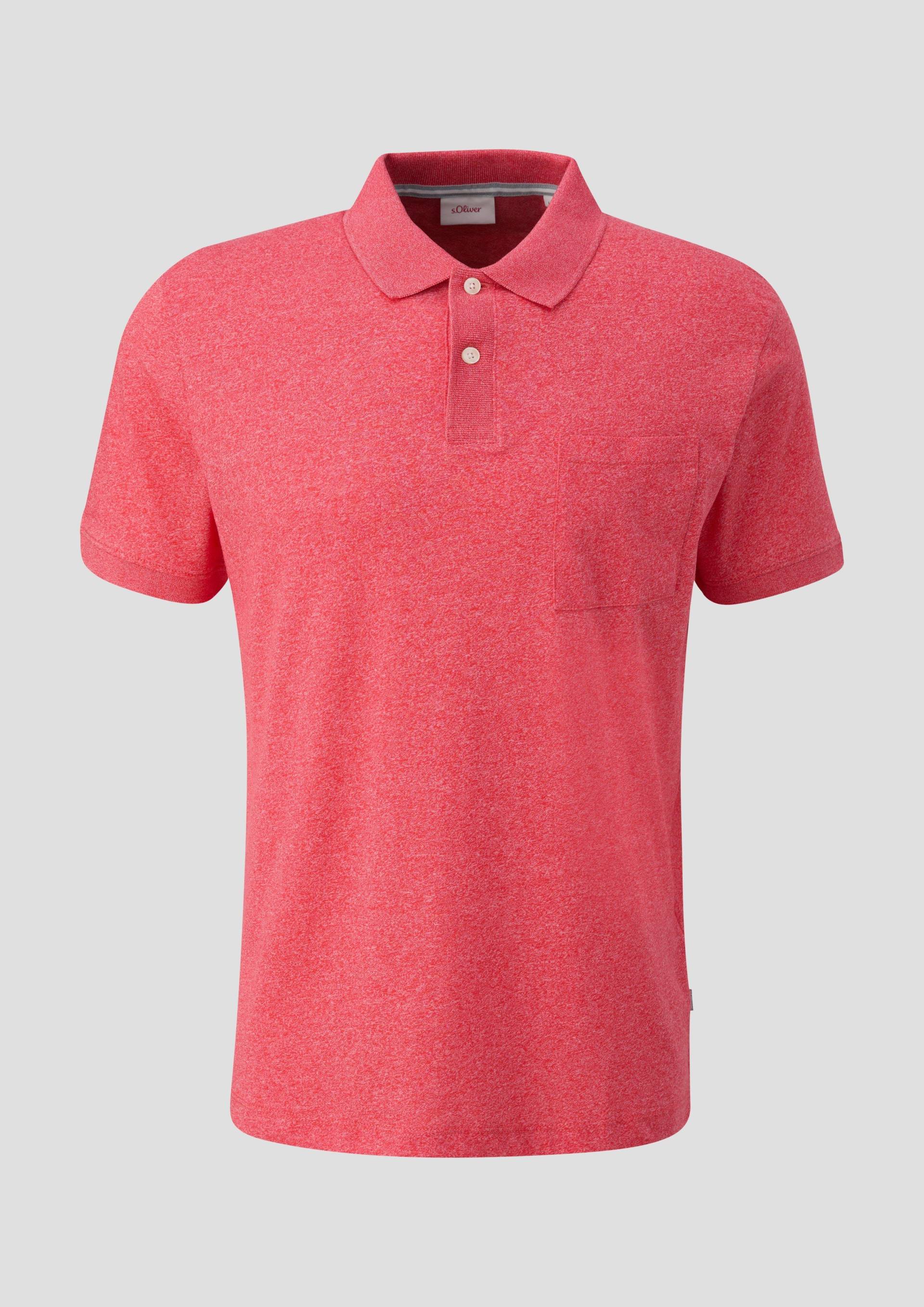 s.Oliver - Poloshirt in melierter Optik, Herren, rot von s.Oliver