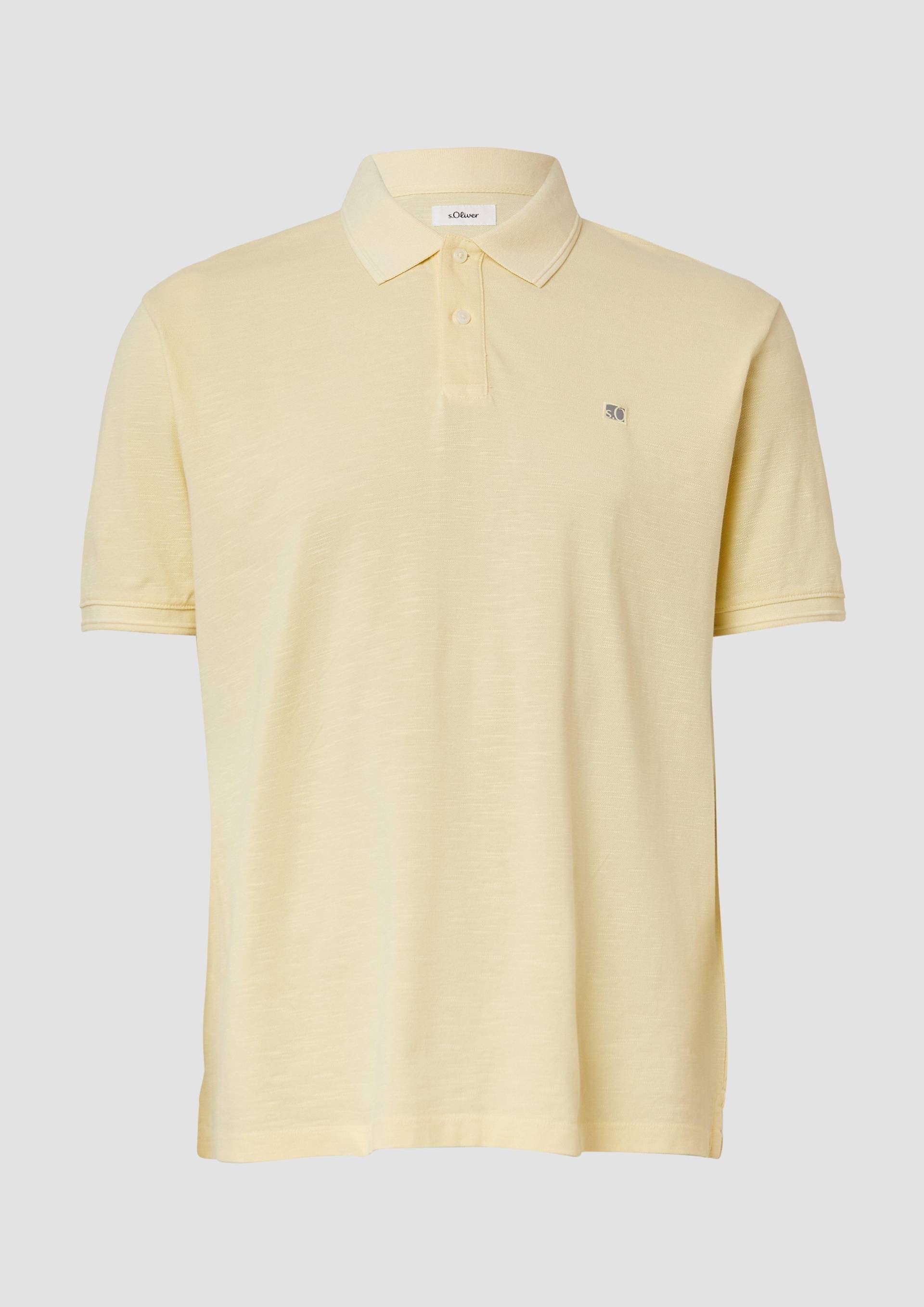 s.Oliver - Poloshirt mit kleinem Labelpatch, Herren, gelb von s.Oliver