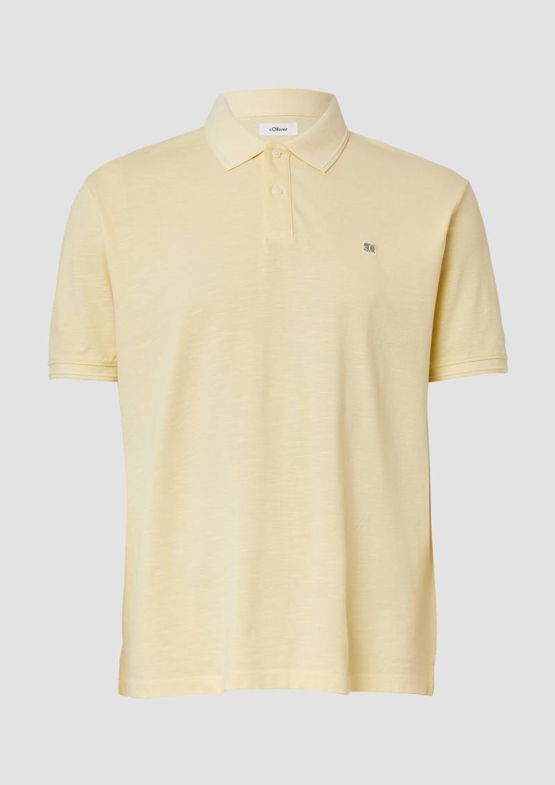 s.Oliver - Poloshirt mit kleinem Labelpatch, Herren, gelb von s.Oliver