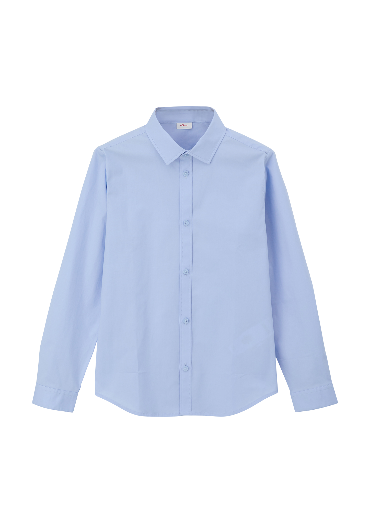 s.Oliver - Popeline-Hemd aus Baumwollstretch, Jungen, blau von s.Oliver