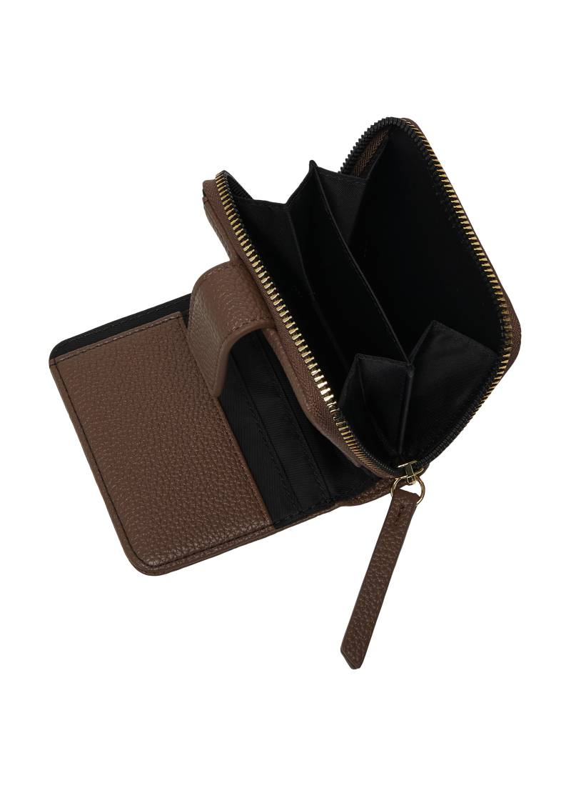s.Oliver - Brieftasche aus Lederimitat mit Münzfach und Kartenfächern, Damen, braun von s.Oliver