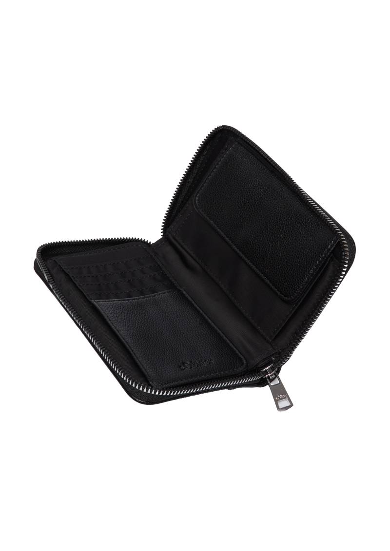 s.Oliver - Portemonnaie aus Lederimitat mit Logo-Prägung, Damen, schwarz von s.Oliver