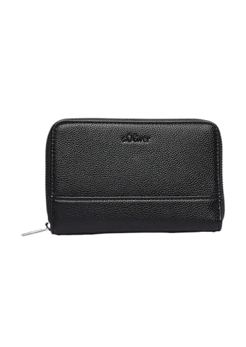 s.Oliver Portemonnaie aus Lederimitat mit Logo-Prägung schwarz ONESIZE von s.Oliver