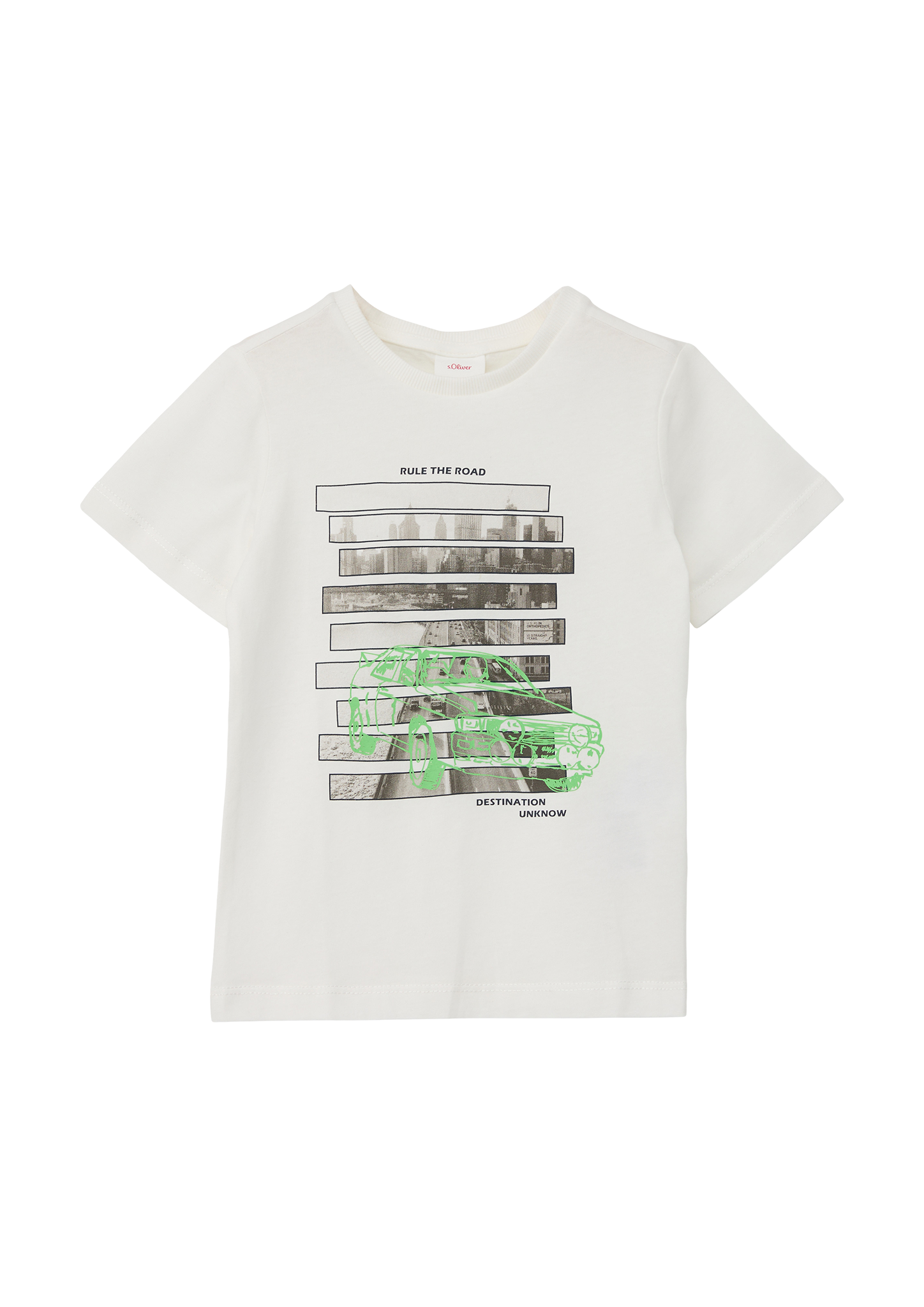 s.Oliver - Printshirt im Loose Fit, Kinder, creme von s.Oliver