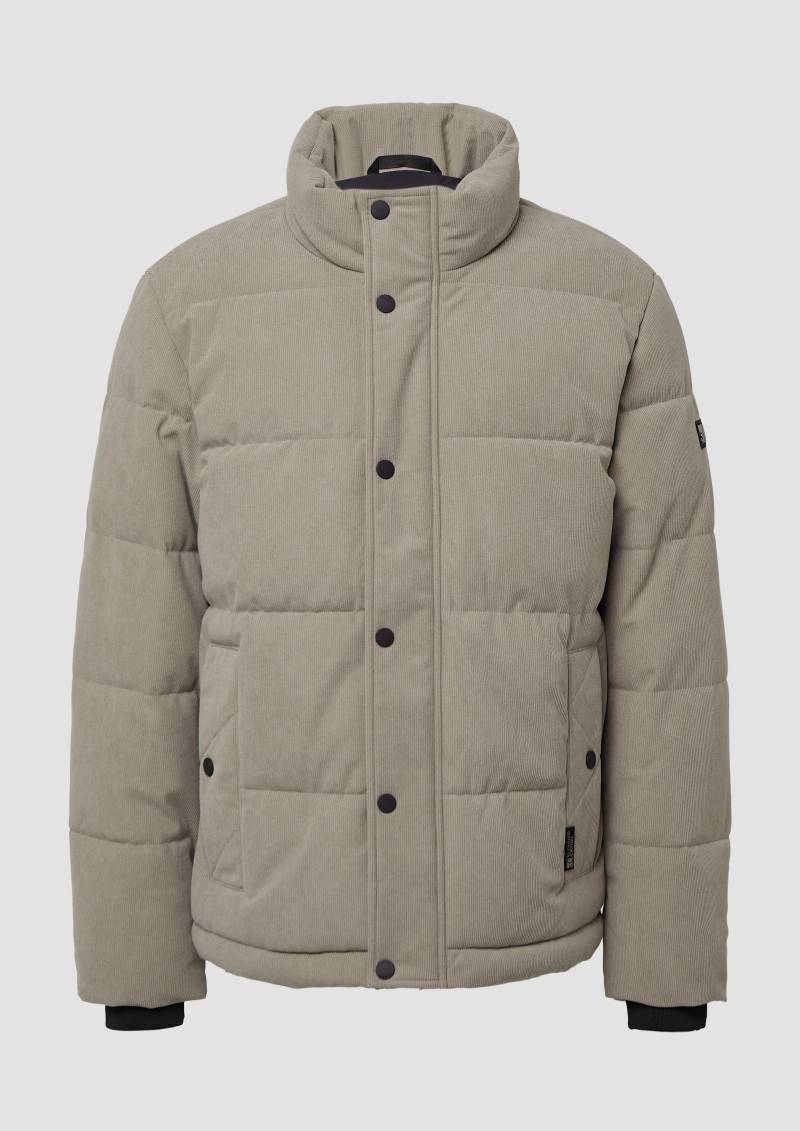 s.Oliver - Cord-Pufferjacke mit sportiven Details, Herren, braun von s.Oliver