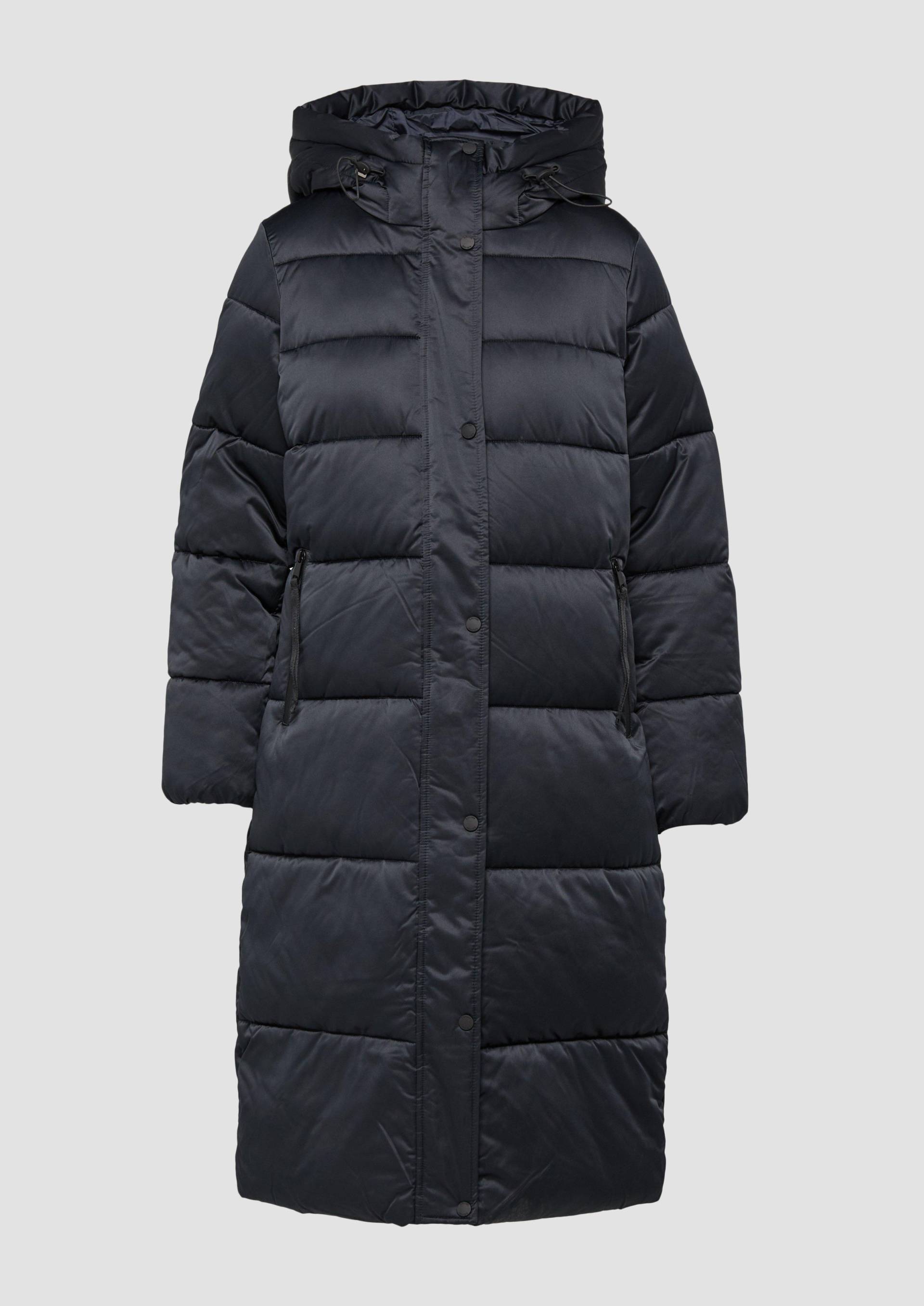 s.Oliver - Puffermantel in Satin-Optik, Damen, blau von s.Oliver