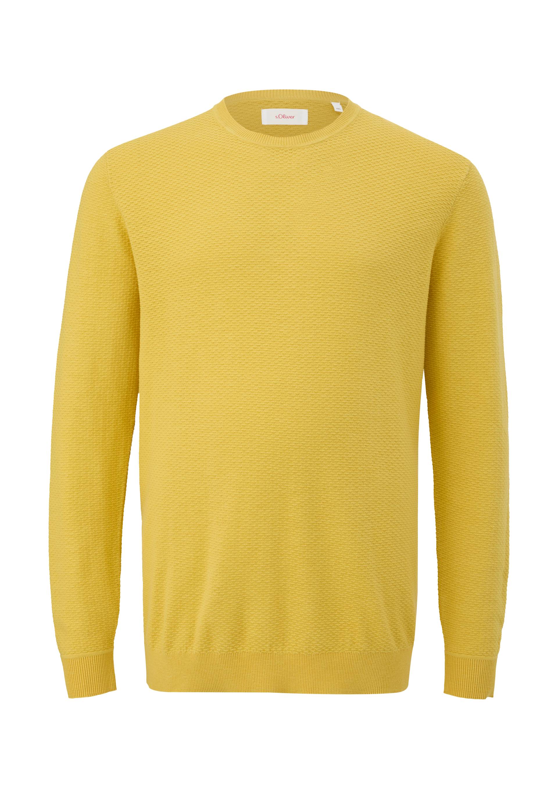 s.Oliver - Pullover aus Baumwolle, Herren, gelb von s.Oliver