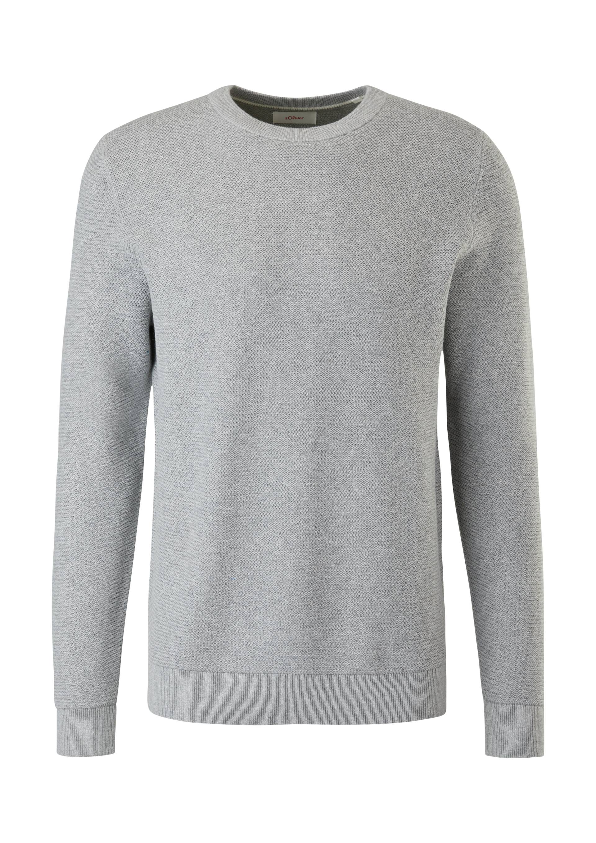 s.Oliver - Pullover aus Strukturstrick, Herren, grau von s.Oliver