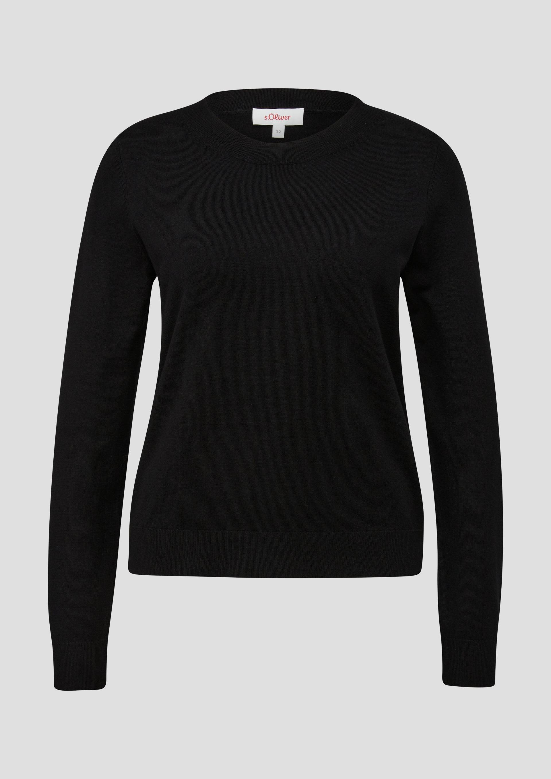 s.Oliver - Pullover aus Viskosestretch, Damen, schwarz von s.Oliver