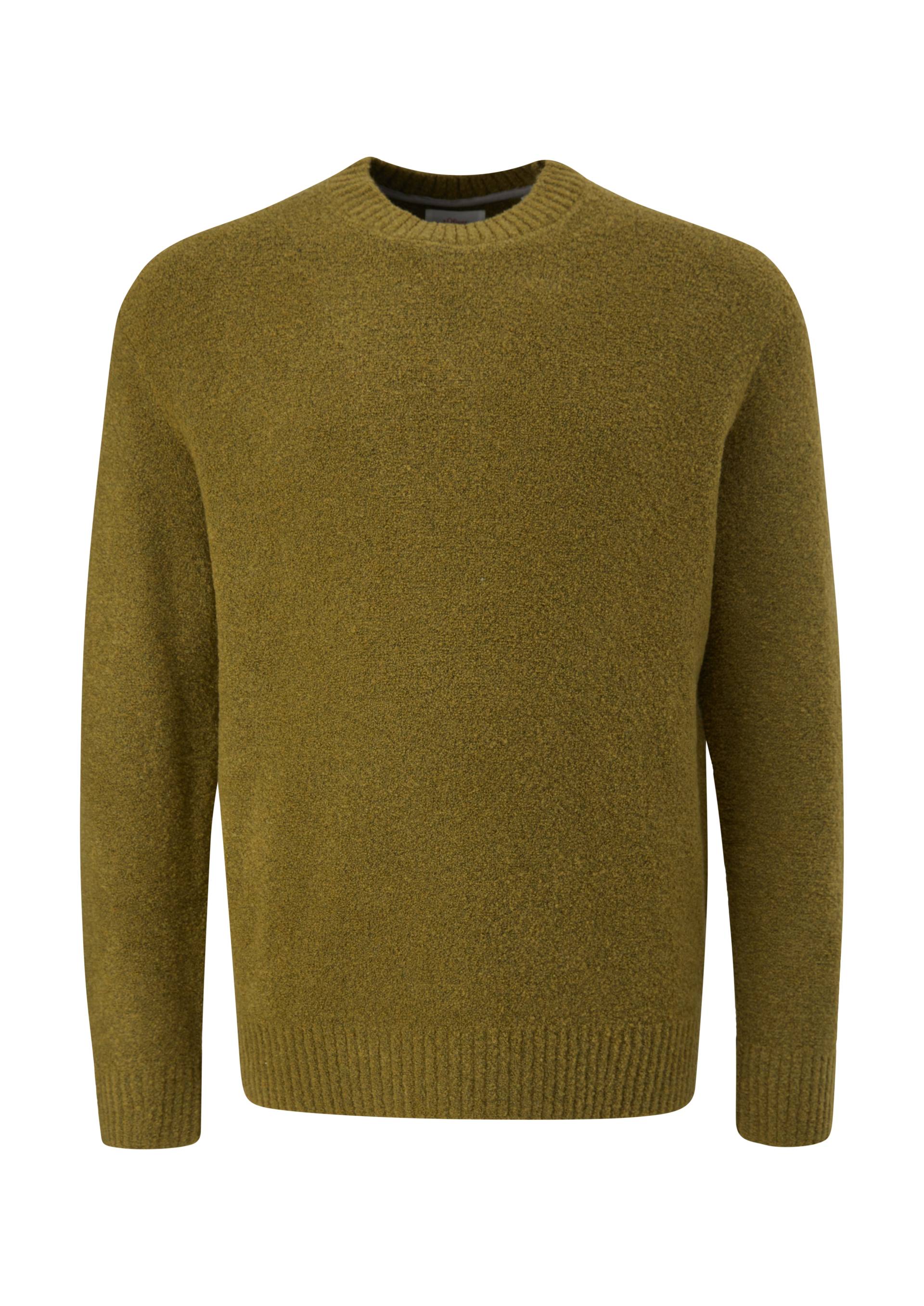 s.Oliver - Pullover in Bouclé-Qualität, Herren, Grün von s.Oliver