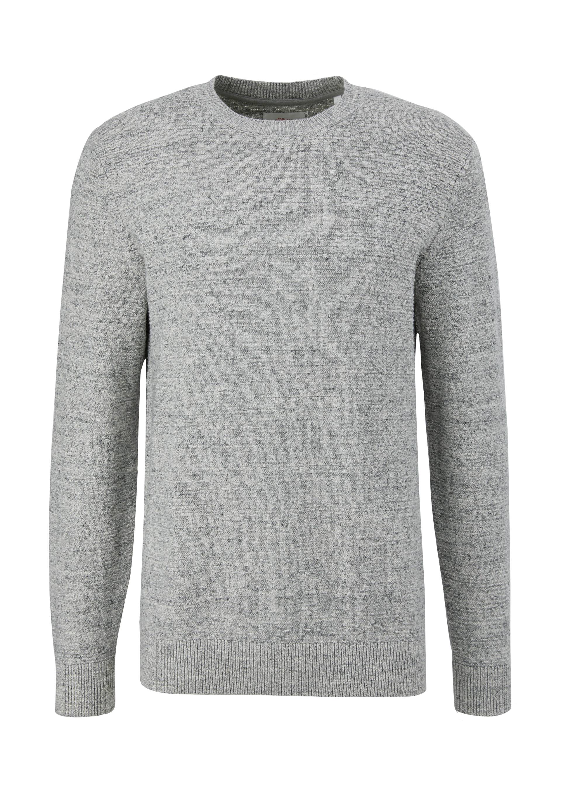 s.Oliver - Pullover in Inside-Out-Optik, Herren, grau von s.Oliver